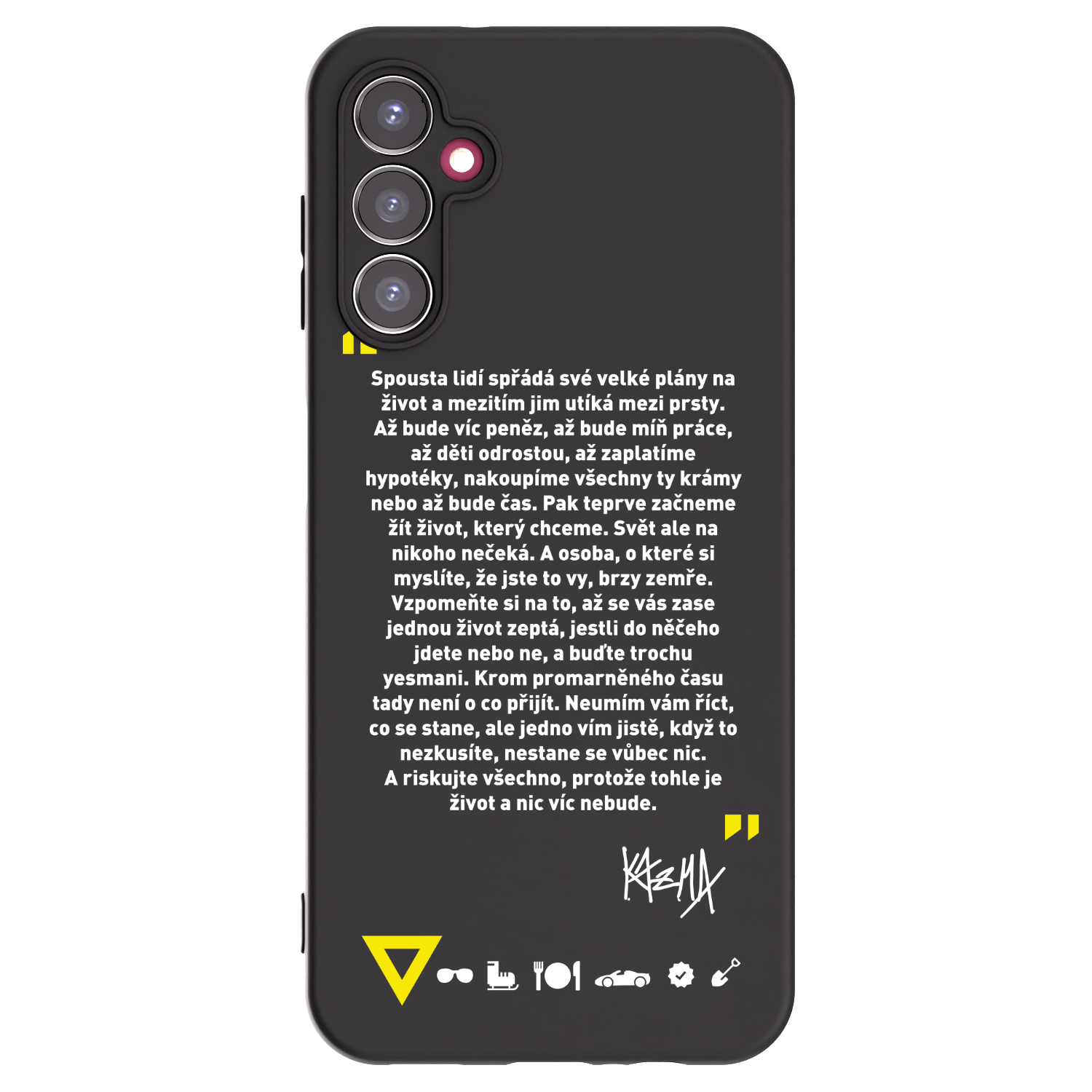 Picasee silikonový černý obal pro Samsung Galaxy A14 5G A146P - Kazma - BUĎTE TROCHU YESMANI
