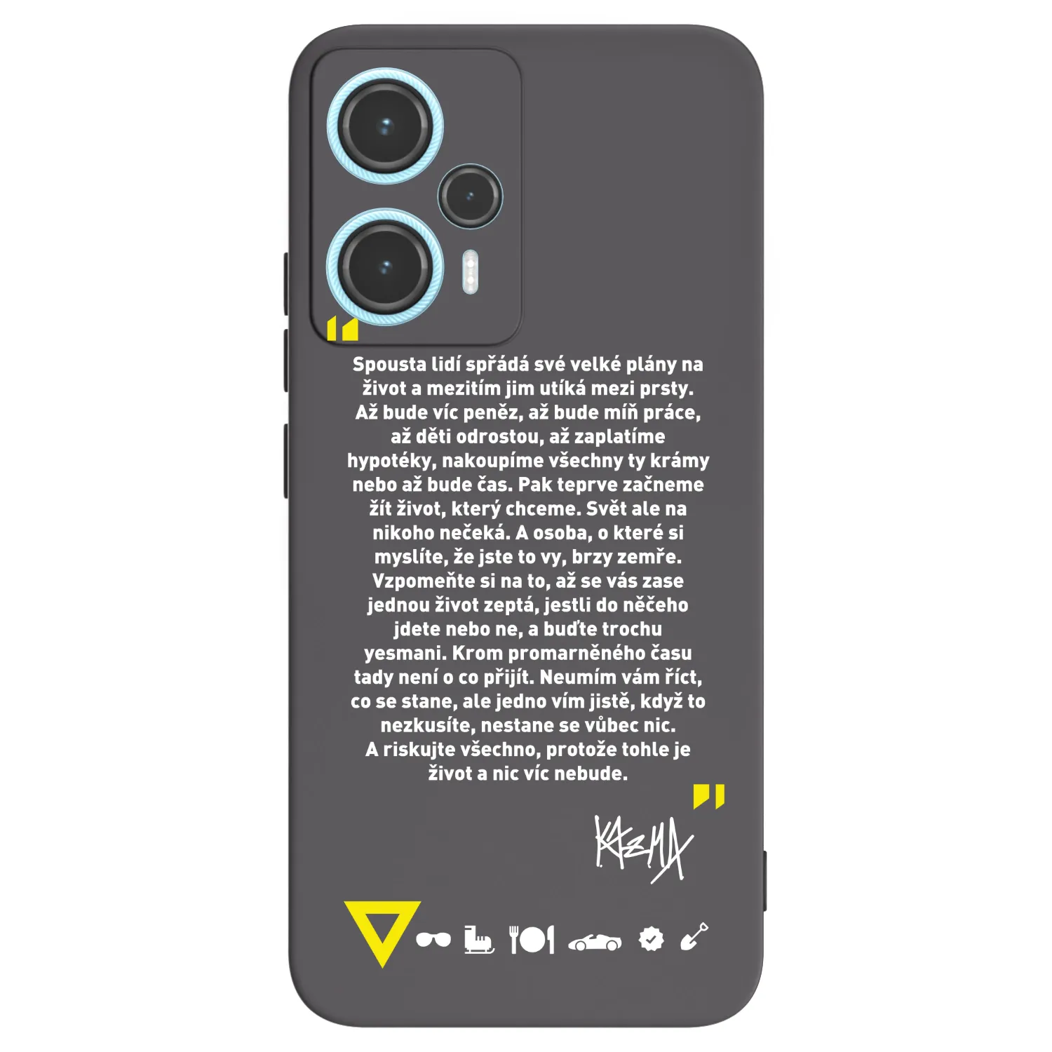 Picasee silikonový černý obal pro Xiaomi Poco F5 - Kazma - BUĎTE TROCHU YESMANI