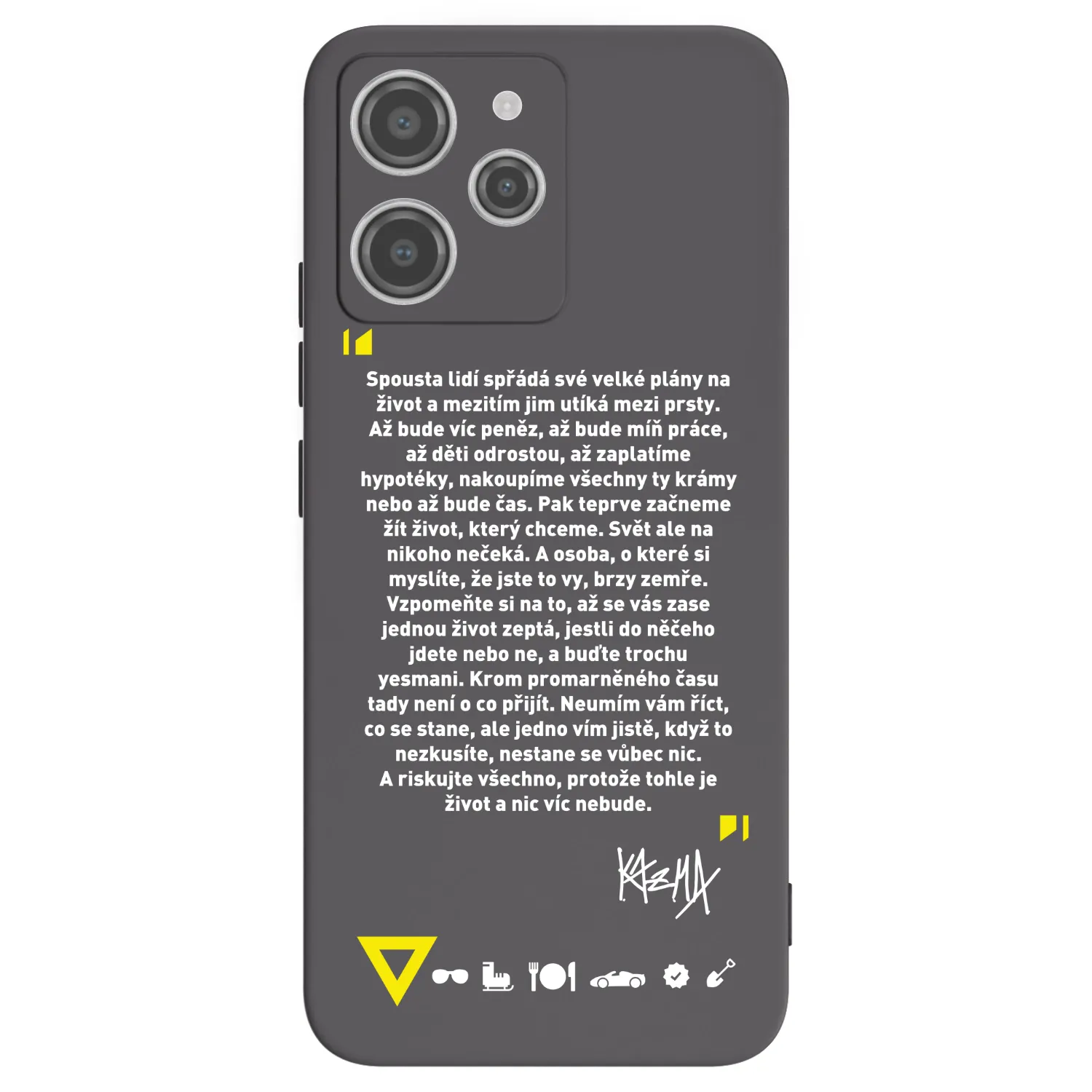 Picasee silikonový černý obal pro Xiaomi Redmi 12 4G - Kazma - BUĎTE TROCHU YESMANI