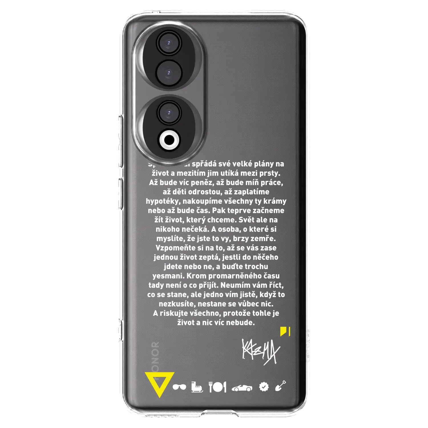 Picasee silikonový průhledný obal pro Honor 90 5G - Kazma - BUĎTE TROCHU YESMANI