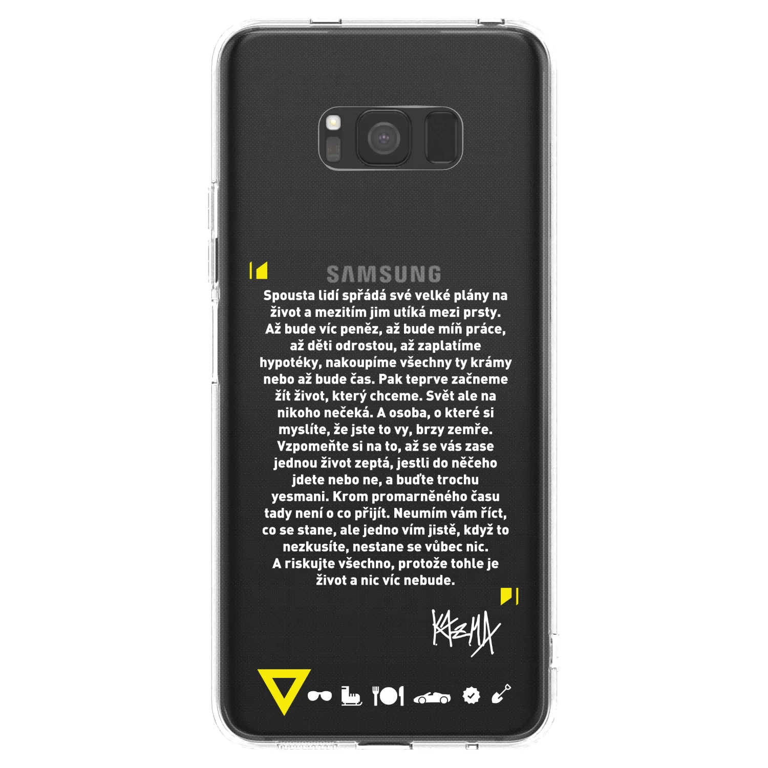 Picasee silikonový průhledný obal pro Samsung Galaxy S8 G950F - Kazma - BUĎTE TROCHU YESMANI