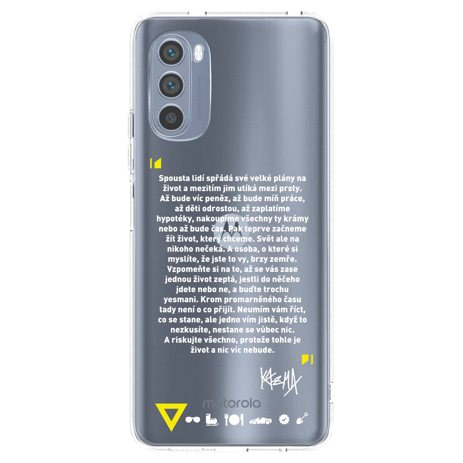 Picasee silikonový průhledný obal pro Motorola Moto G62 - Kazma - BUĎTE TROCHU YESMANI