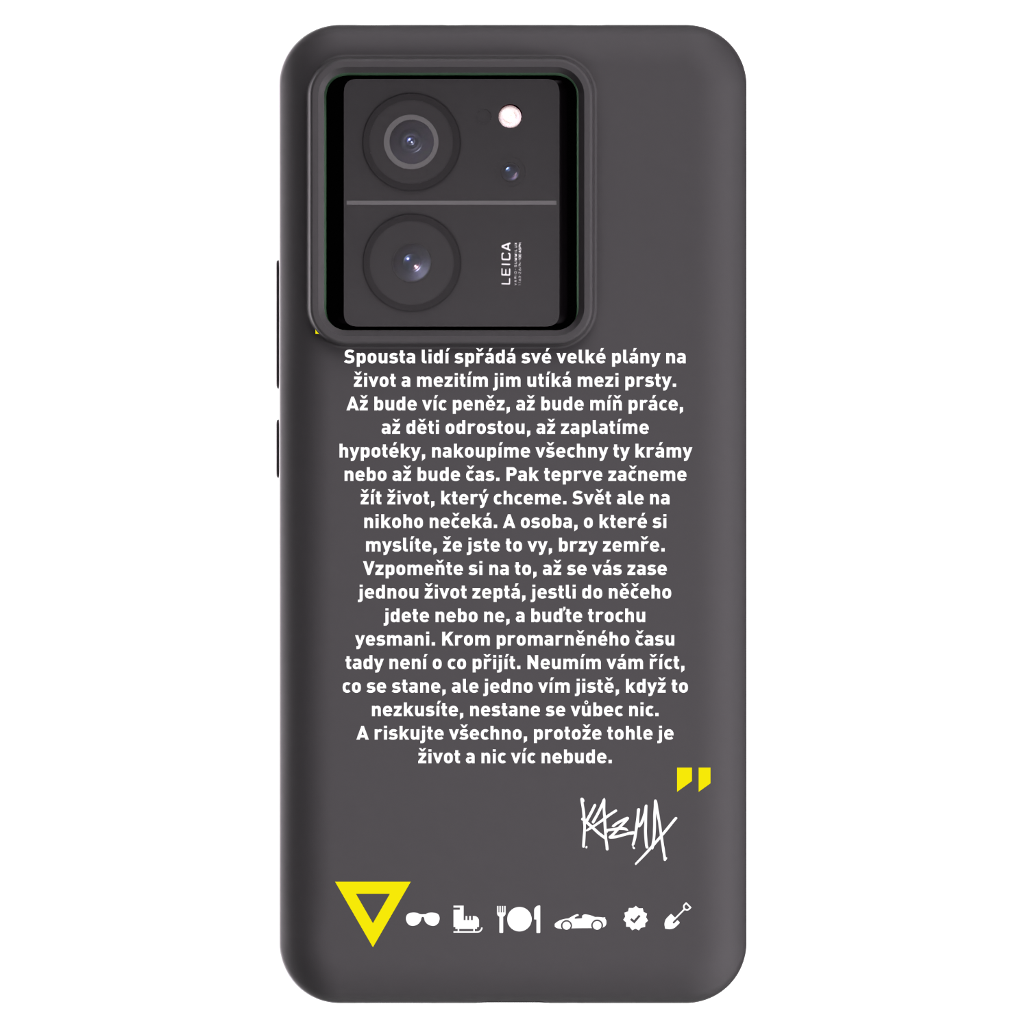 Picasee silikonový černý obal pro Xiaomi 13T - Kazma - BUĎTE TROCHU YESMANI