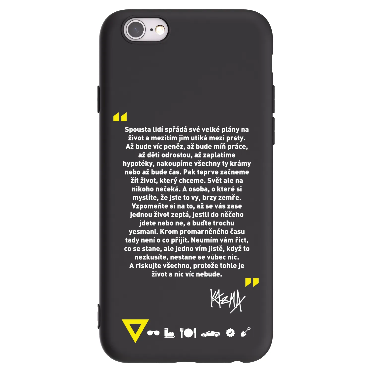 Picasee silikonový černý obal pro Apple iPhone 6/6S - Kazma - BUĎTE TROCHU YESMANI