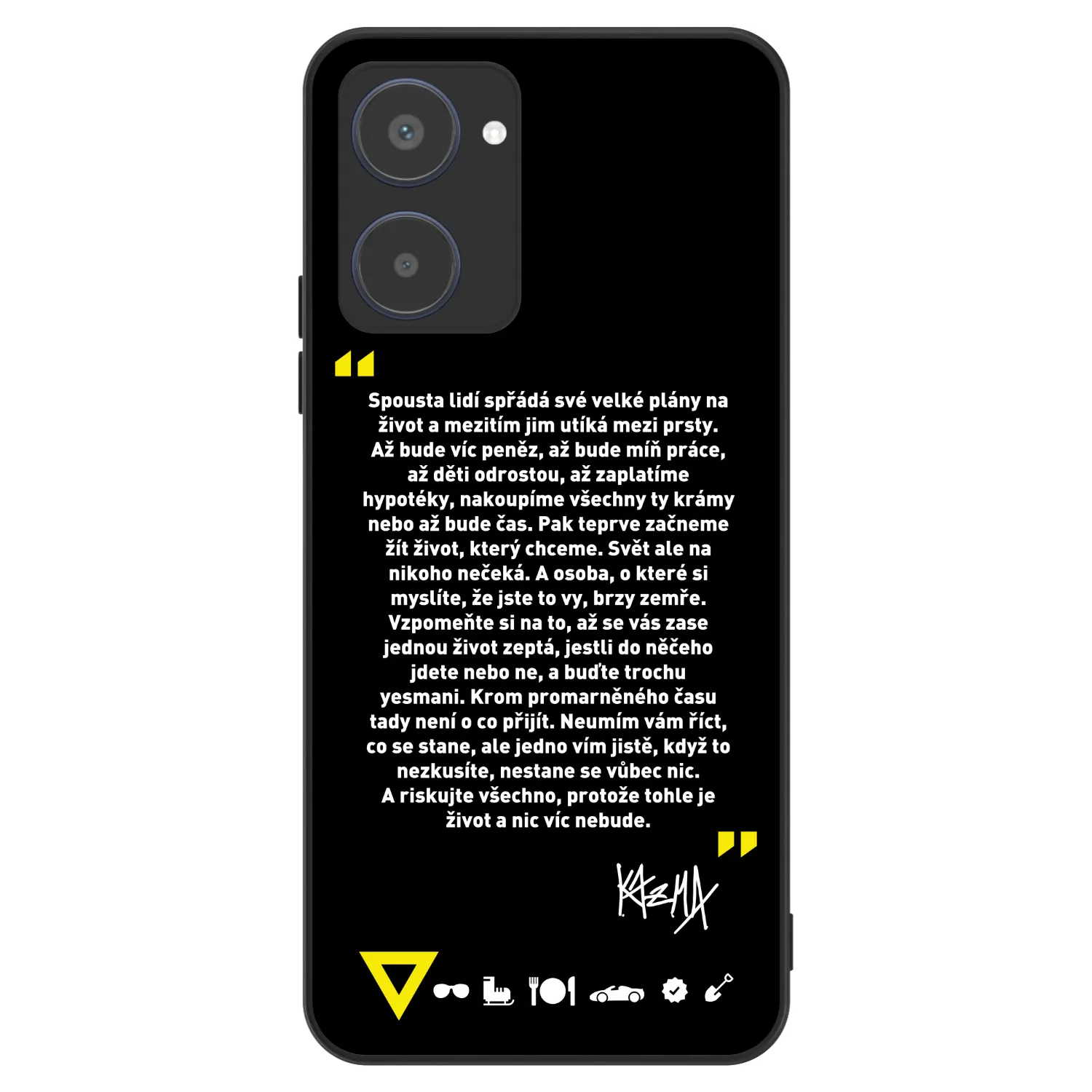 Picasee ULTIMATE CASE pro Realme 10 4G - Kazma - BUĎTE TROCHU YESMANI