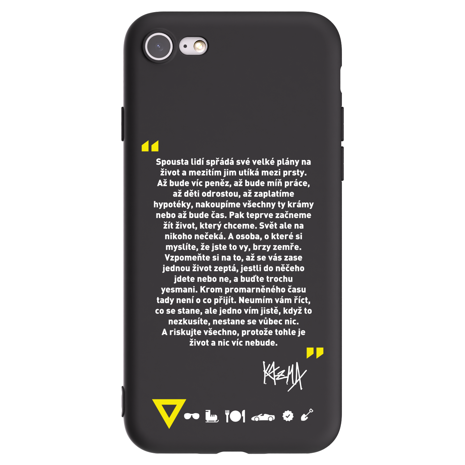 Picasee silikonový černý obal pro Apple iPhone 7 - Kazma - BUĎTE TROCHU YESMANI