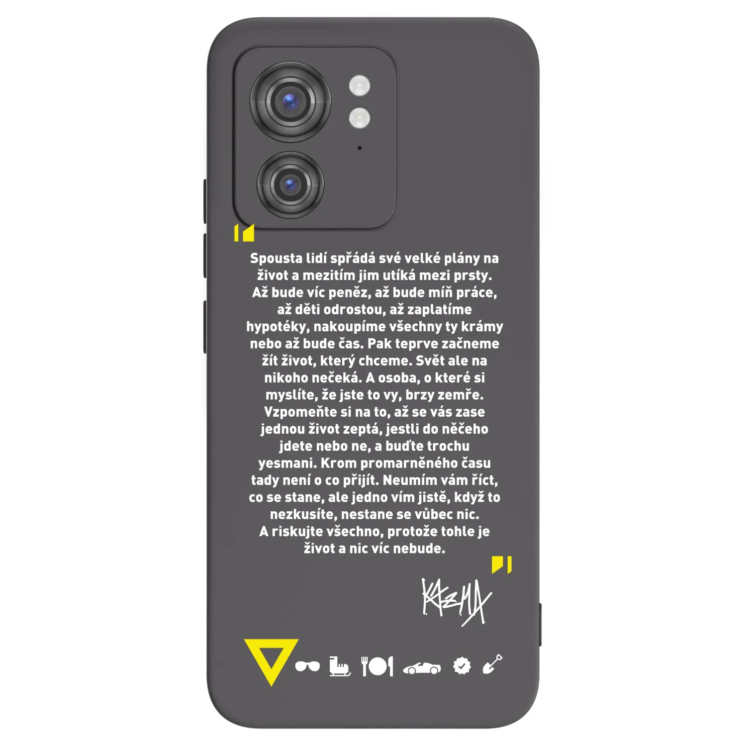 Picasee silikonový černý obal pro Motorola Edge 40 - Kazma - BUĎTE TROCHU YESMANI