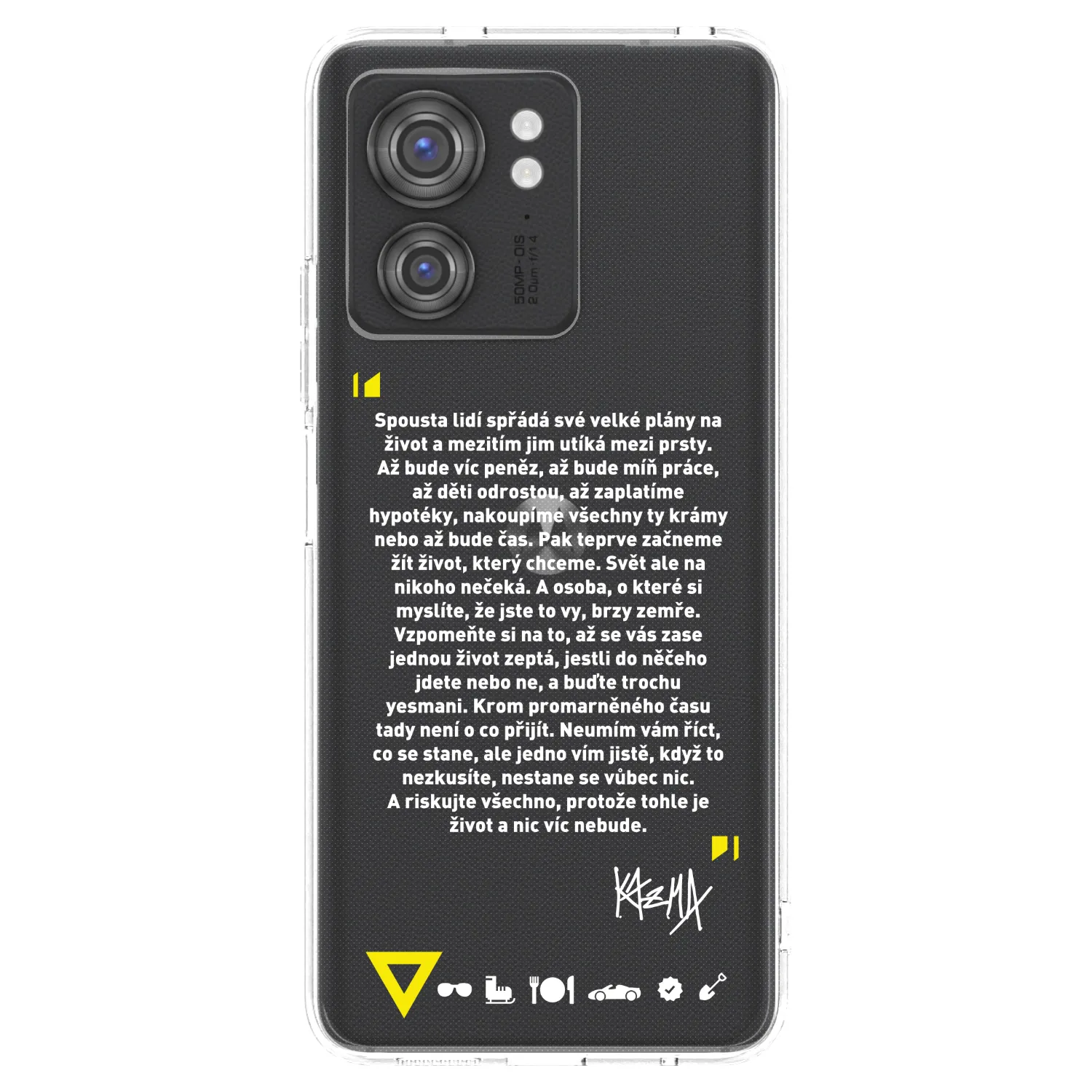 Picasee silikonový průhledný obal pro Motorola Edge 40 - Kazma - BUĎTE TROCHU YESMANI