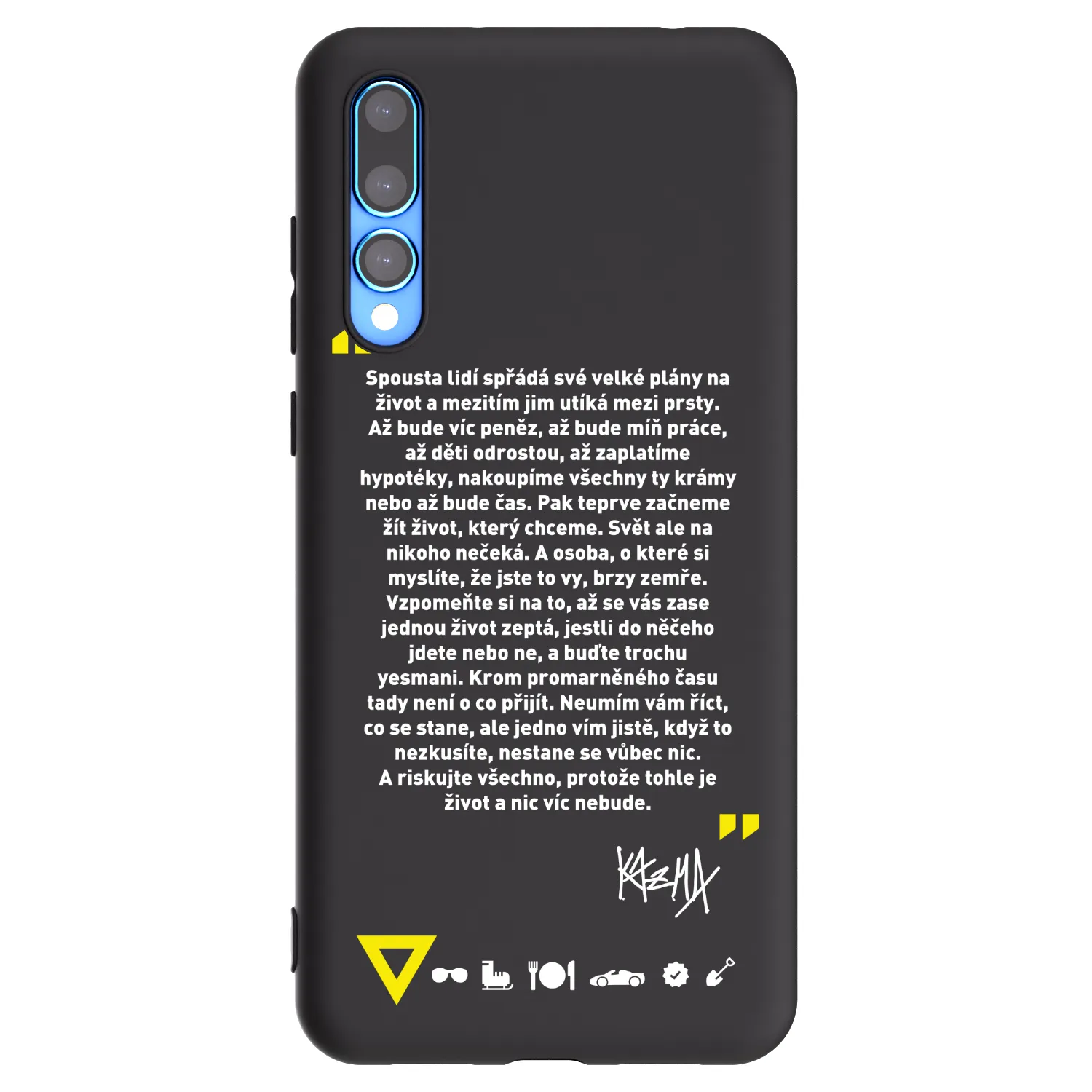 Picasee silikonový černý obal pro Huawei P20 Pro - Kazma - BUĎTE TROCHU YESMANI