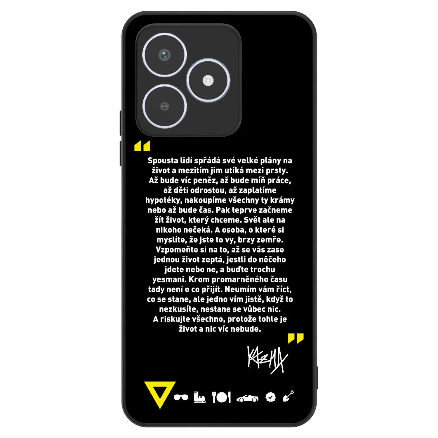 Picasee ULTIMATE CASE pro Realme C53 - Kazma - BUĎTE TROCHU YESMANI