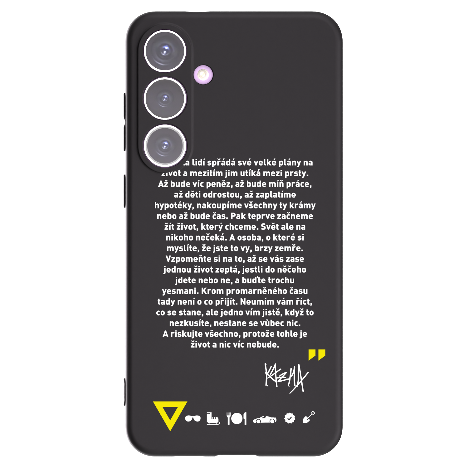 Picasee silikonový černý obal pro Samsung Galaxy S24+ S926B 5G - Kazma - BUĎTE TROCHU YESMANI