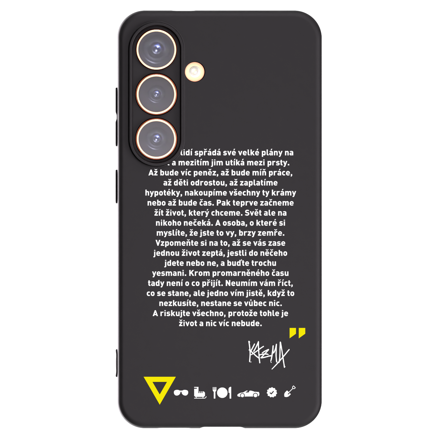 Picasee silikonový černý obal pro Samsung Galaxy S24 S921B 5G - Kazma - BUĎTE TROCHU YESMANI