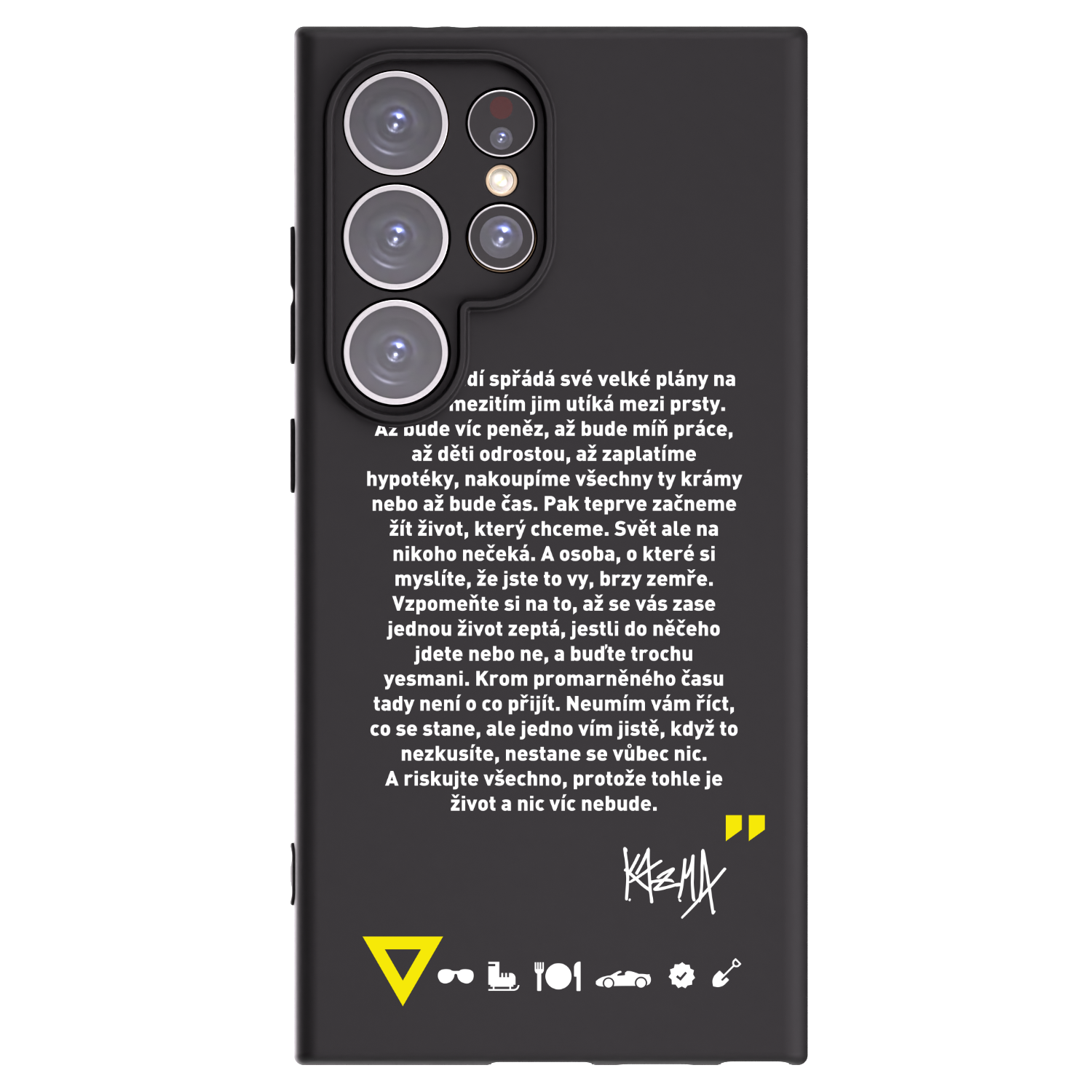 Picasee silikonový černý obal pro Samsung Galaxy S24 Ultra S928B 5G - Kazma - BUĎTE TROCHU YESMANI