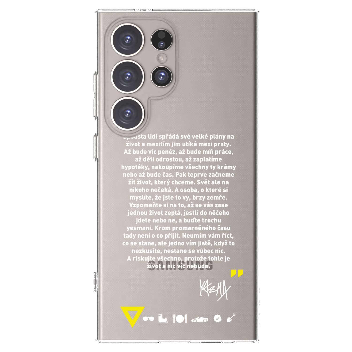 Picasee silikonový průhledný obal pro Samsung Galaxy S24 Ultra S928B 5G - Kazma - BUĎTE TROCHU YESMANI