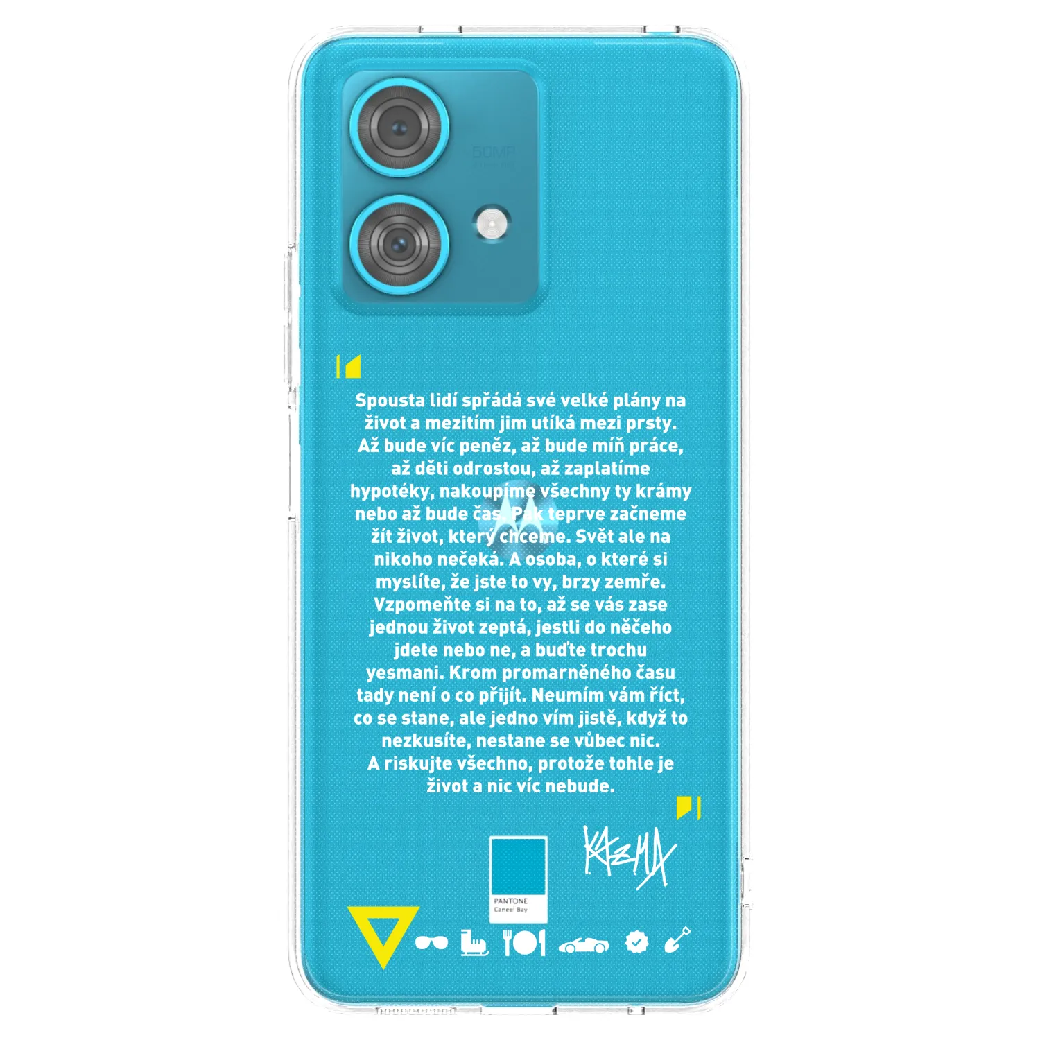 Picasee silikonový průhledný obal pro Motorola Edge 40 Neo - Kazma - BUĎTE TROCHU YESMANI