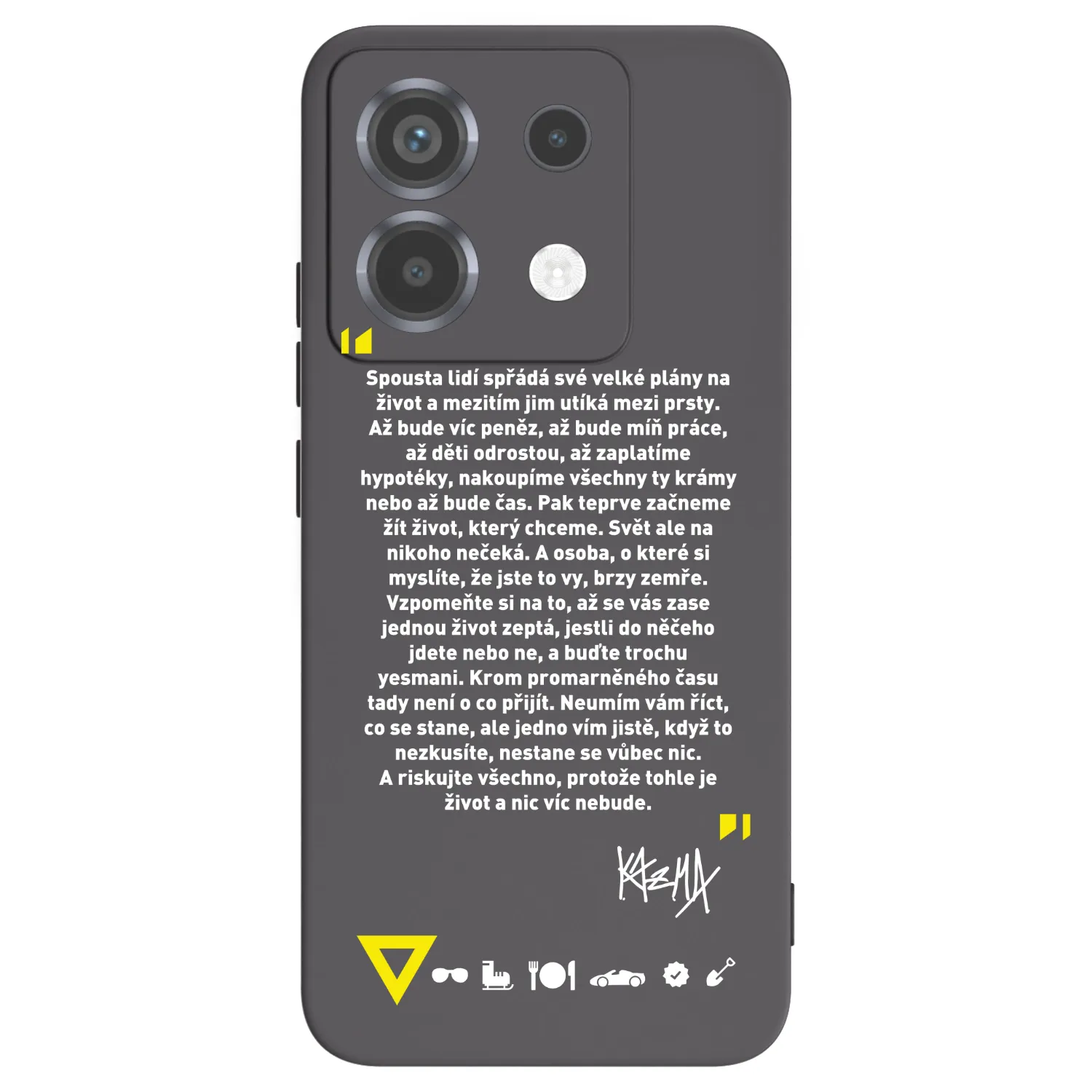 Picasee silikonový černý obal pro Xiaomi Poco X6 - Kazma - BUĎTE TROCHU YESMANI