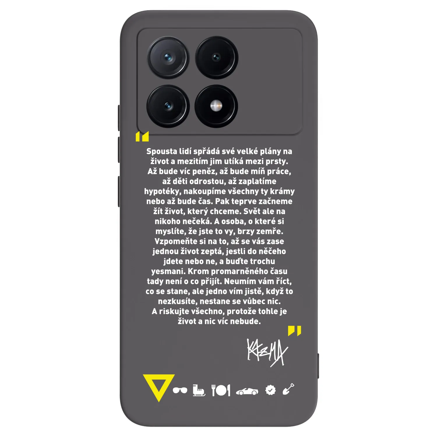 Picasee silikonový černý obal pro Xiaomi Poco X6 Pro - Kazma - BUĎTE TROCHU YESMANI