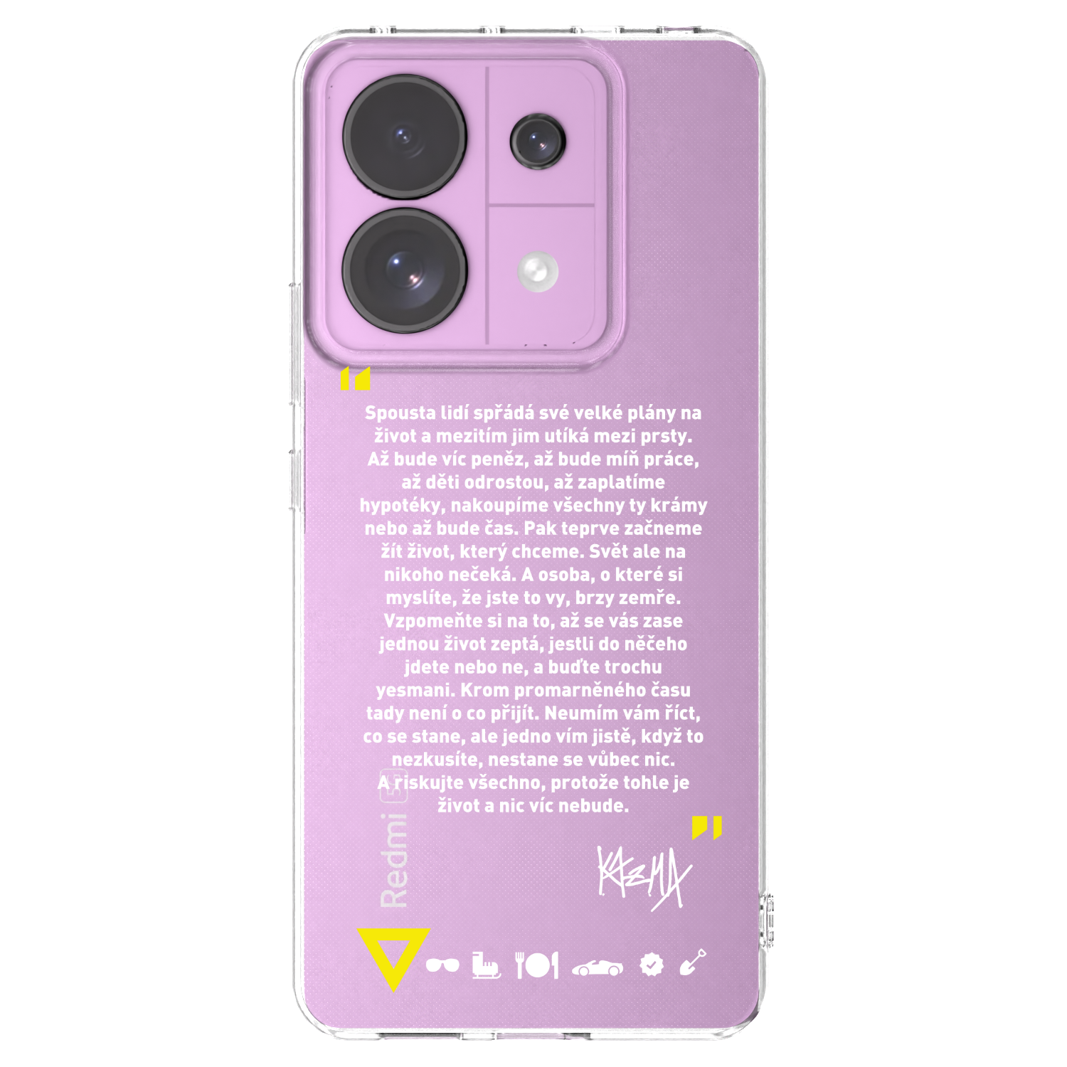 Picasee silikonový průhledný obal pro Xiaomi Redmi Note 13 Pro 5G - Kazma - BUĎTE TROCHU YESMANI