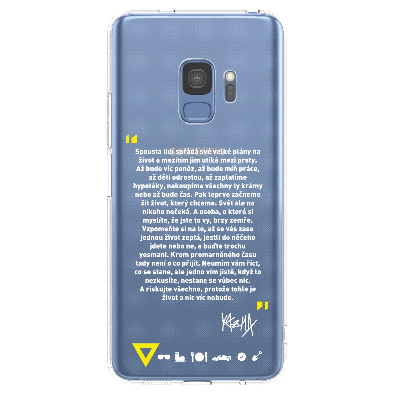 Picasee silikonový průhledný obal pro Samsung Galaxy S9 G960F - Kazma - BUĎTE TROCHU YESMANI