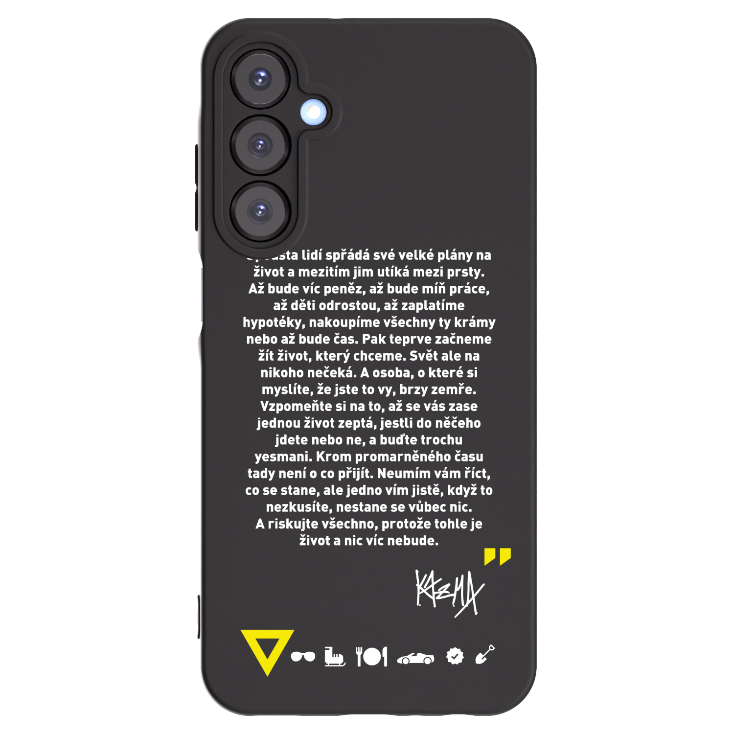 Picasee silikonový černý obal pro Samsung Galaxy A25 A256B 5G - Kazma - BUĎTE TROCHU YESMANI