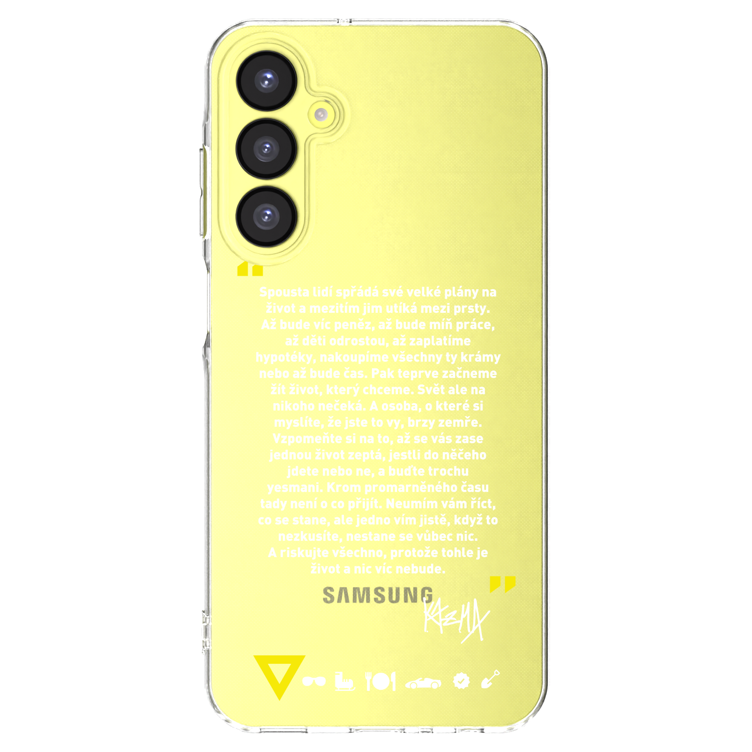 Picasee silikonový průhledný obal pro Samsung Galaxy A25 A256B 5G - Kazma - BUĎTE TROCHU YESMANI