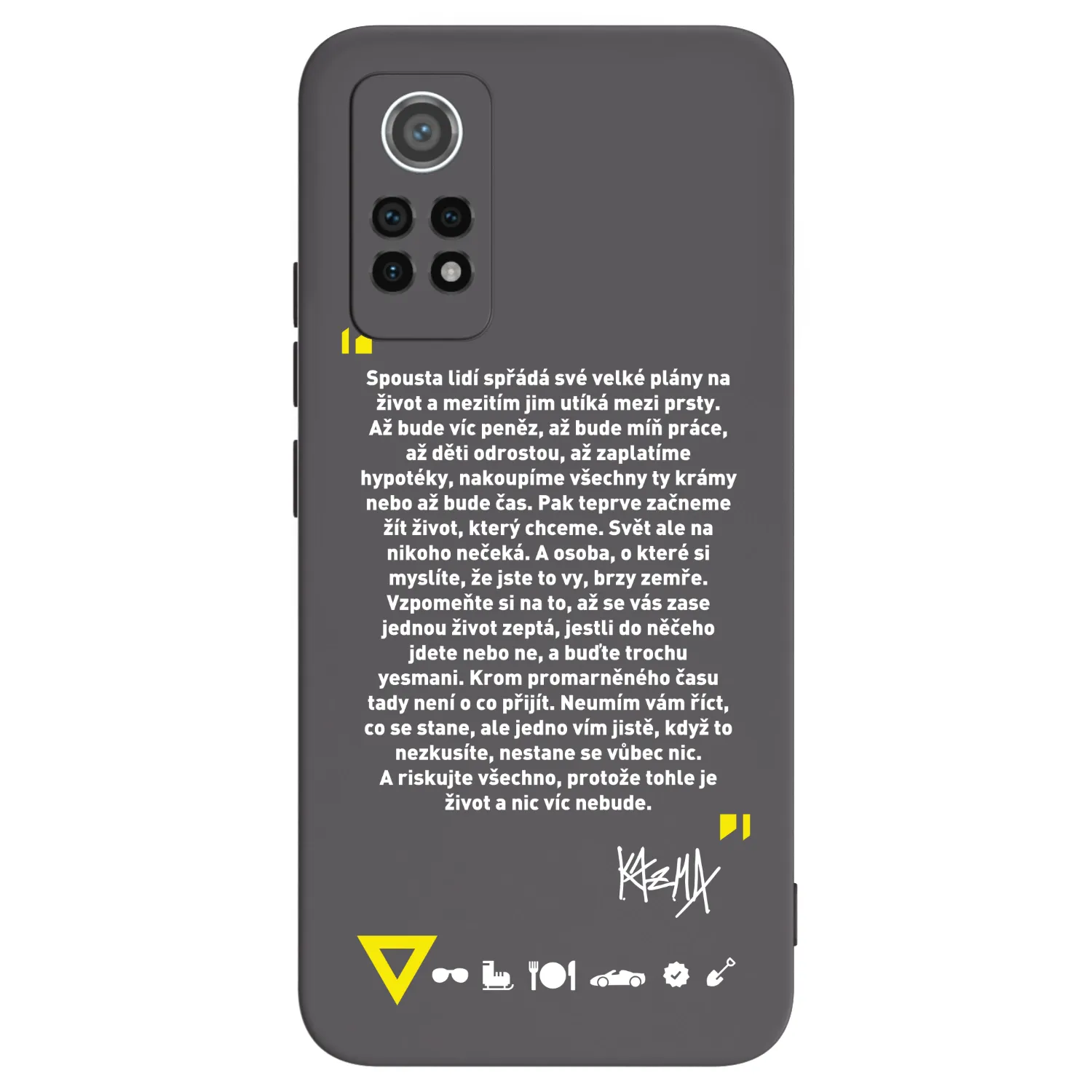 Picasee silikonový černý obal pro Xiaomi Redmi Note 12 Pro 4G - Kazma - BUĎTE TROCHU YESMANI