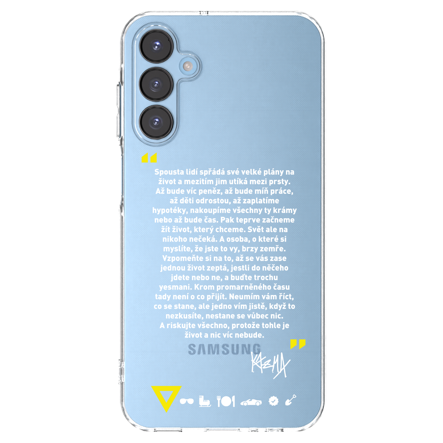 Picasee silikonový průhledný obal pro Samsung Galaxy A15 A156B 5G - Kazma - BUĎTE TROCHU YESMANI