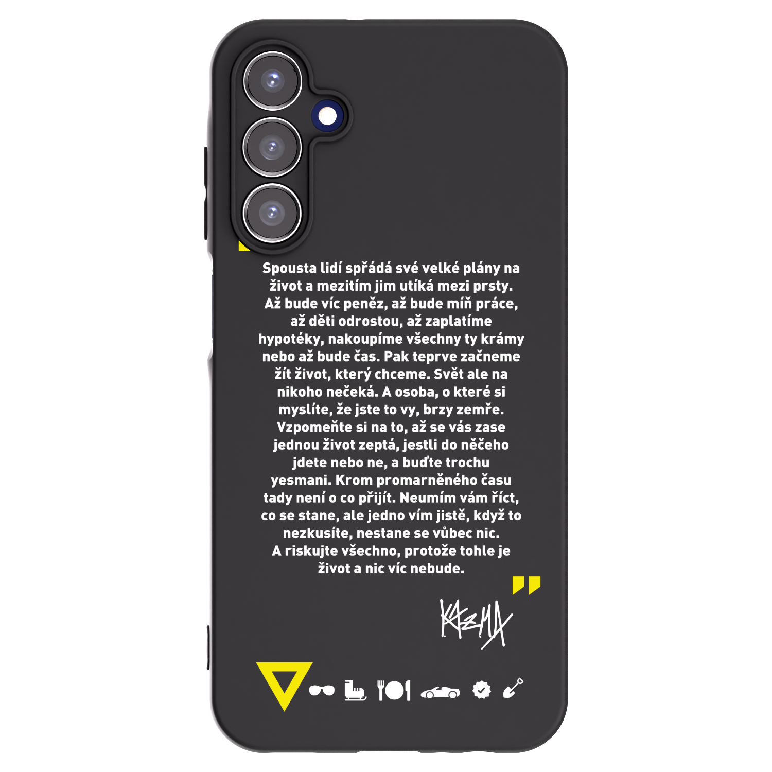 Picasee silikonový černý obal pro Samsung Galaxy A15 A155F 4G - Kazma - BUĎTE TROCHU YESMANI