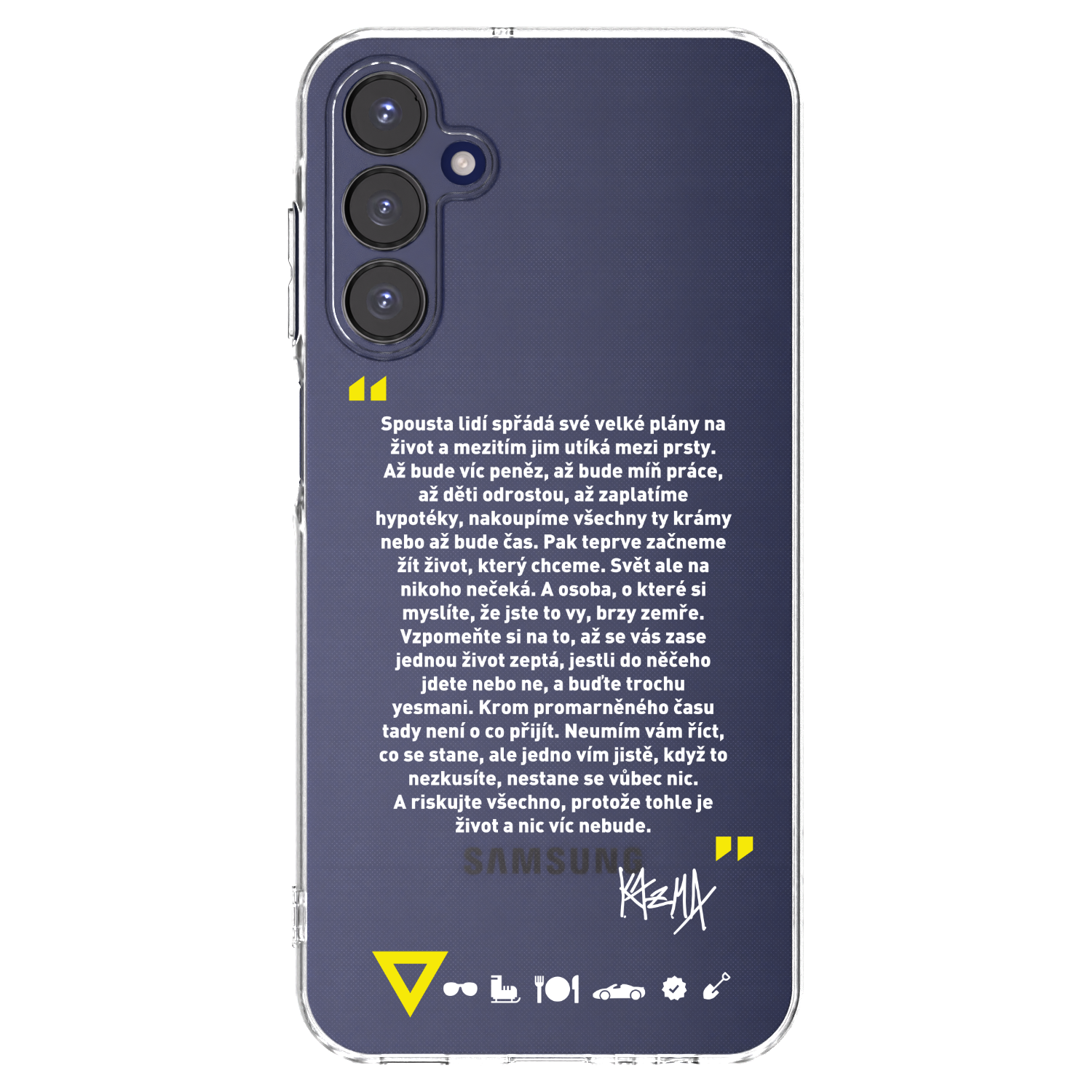 Picasee silikonový průhledný obal pro Samsung Galaxy A15 A155F 4G - Kazma - BUĎTE TROCHU YESMANI