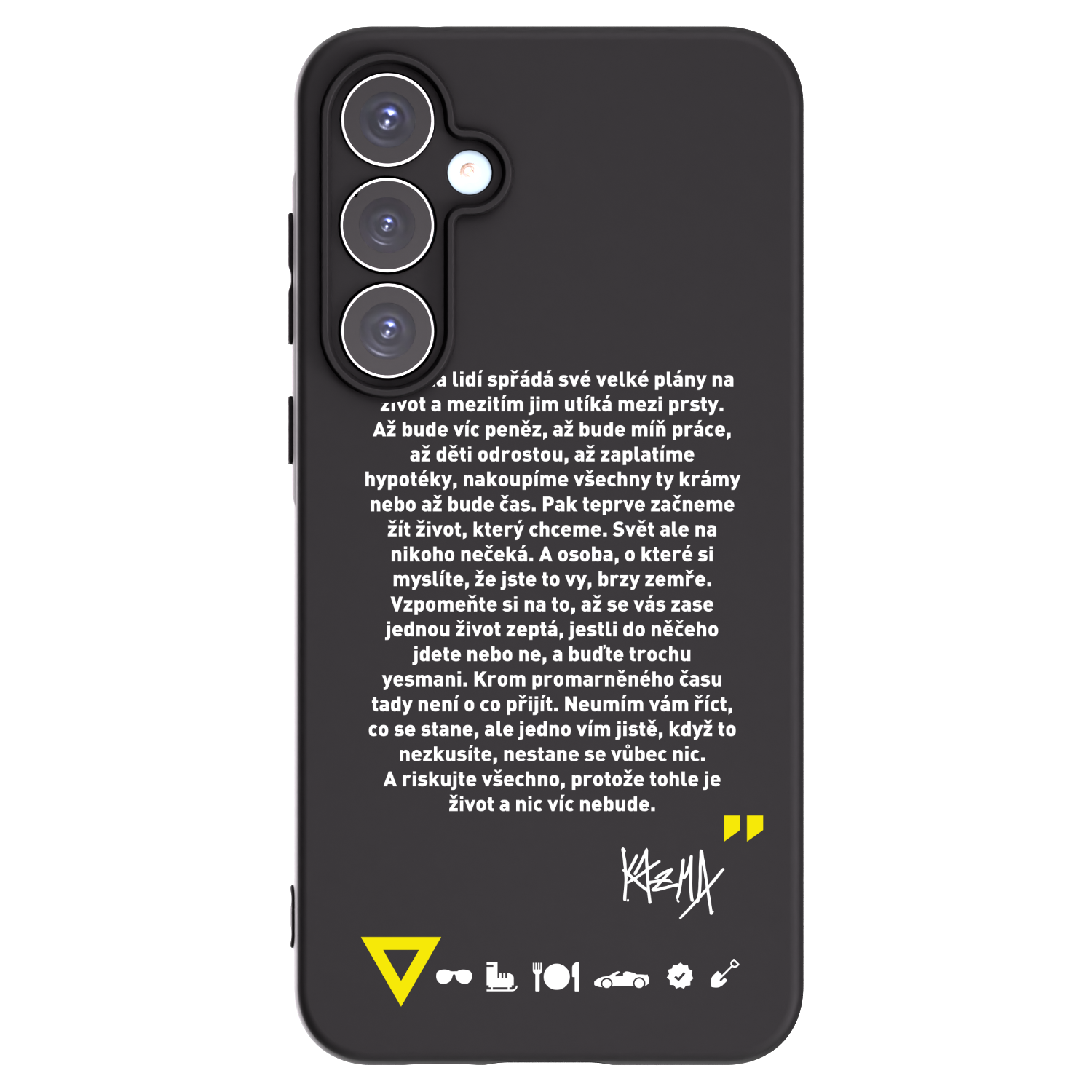 Picasee silikonový černý obal pro Samsung Galaxy A55 5G A556B - Kazma - BUĎTE TROCHU YESMANI