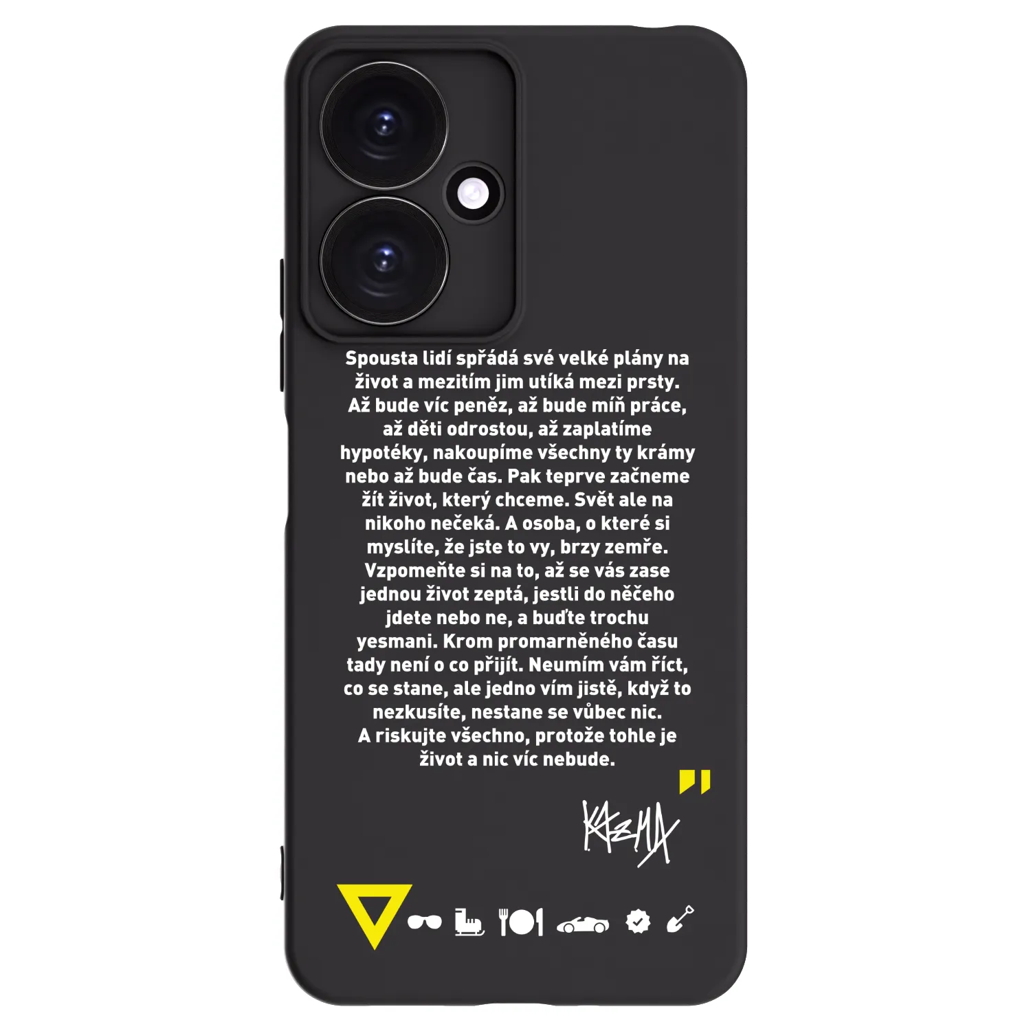 Picasee silikonový černý obal pro Xiaomi Redmi 13C 5G - Kazma - BUĎTE TROCHU YESMANI