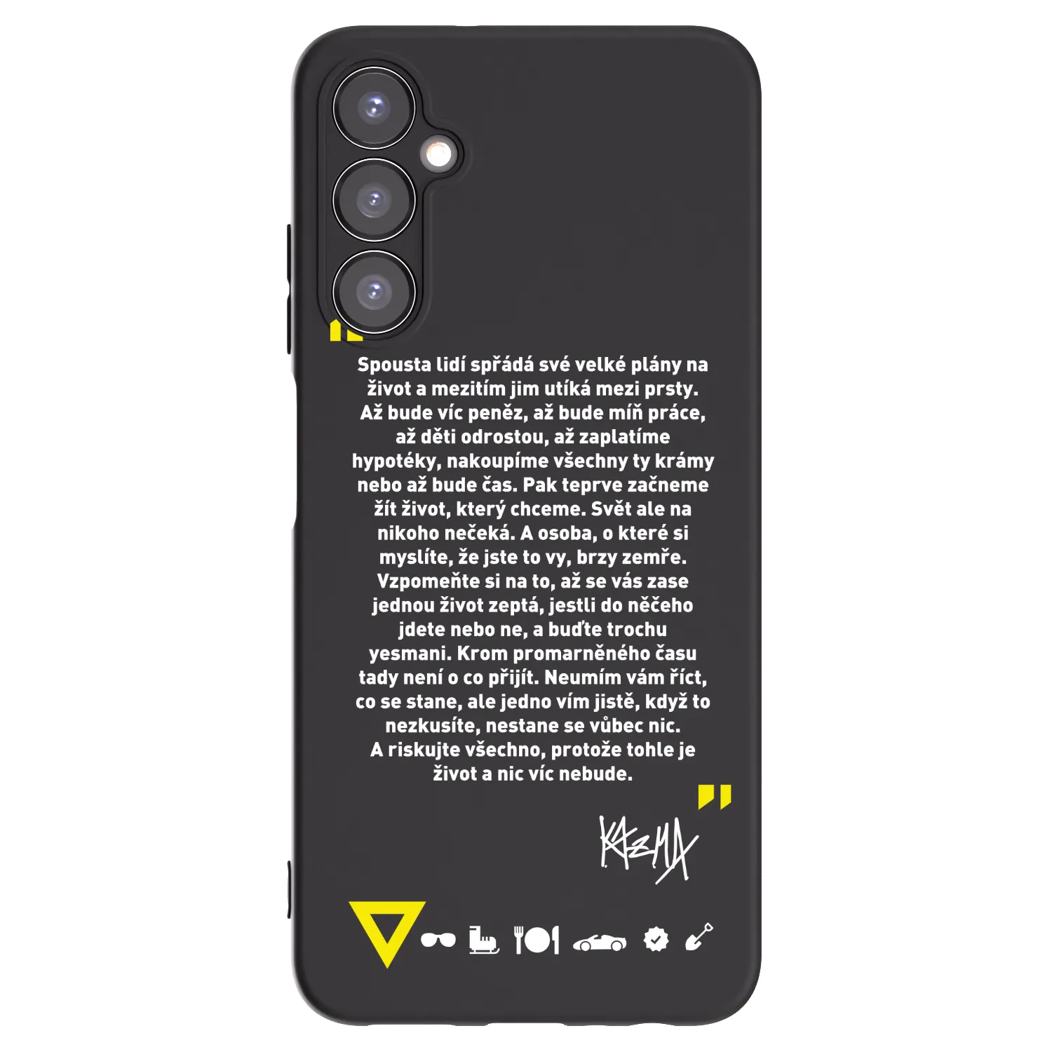 Picasee silikonový černý obal pro Samsung Galaxy A05s A057G - Kazma - BUĎTE TROCHU YESMANI