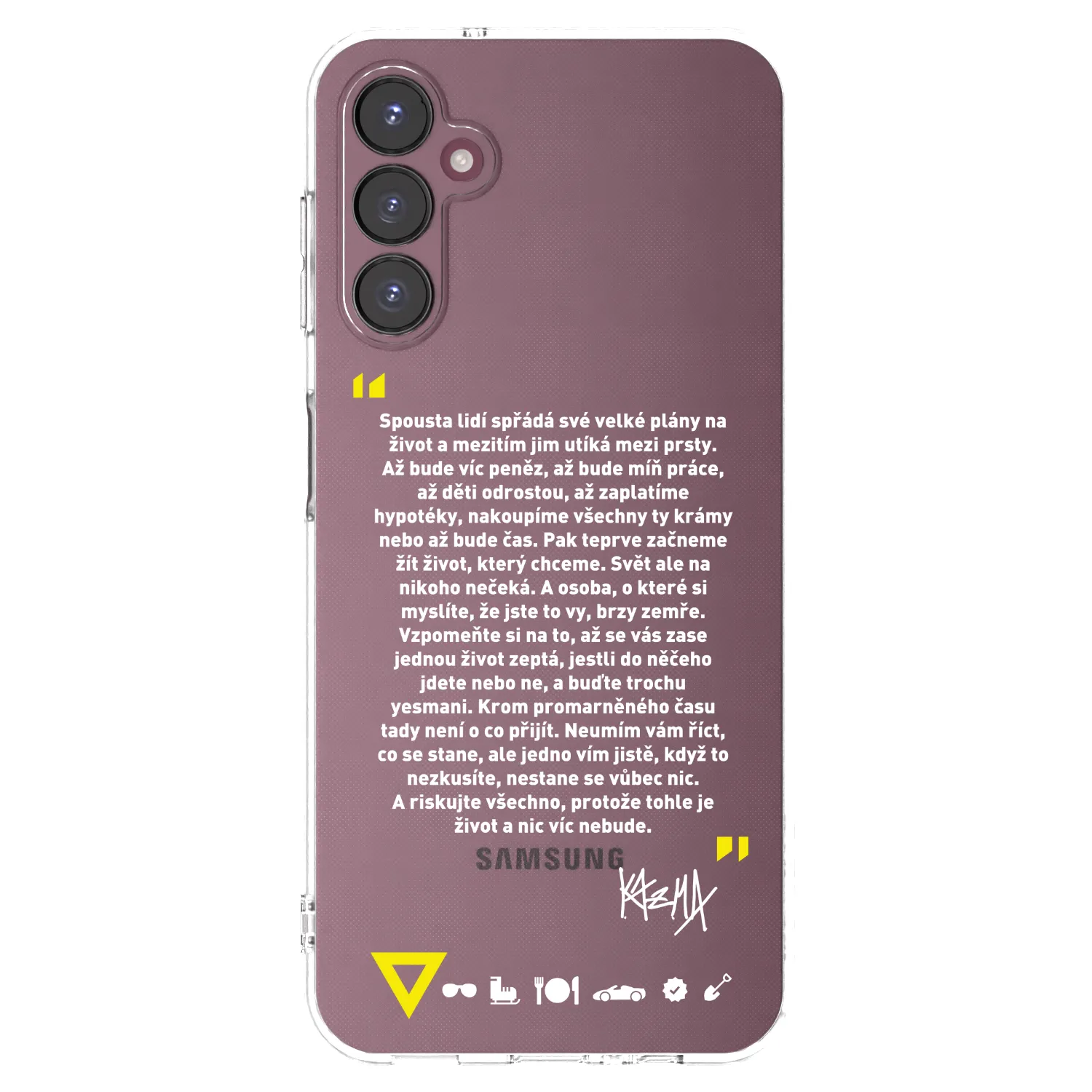 Picasee silikonový průhledný obal pro Samsung Galaxy A05s A057G - Kazma - BUĎTE TROCHU YESMANI