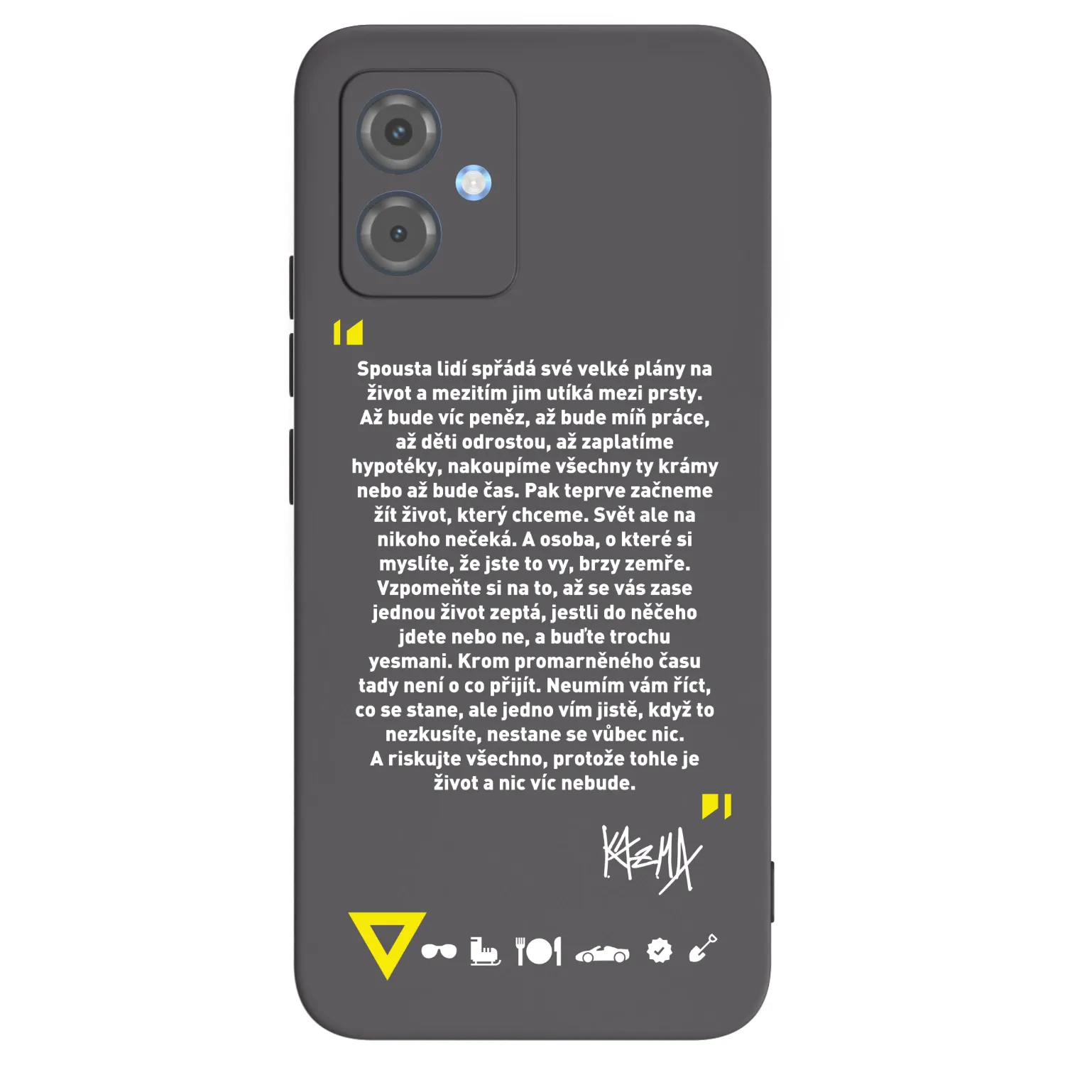 Picasee silikonový černý obal pro Motorola Moto G14 - Kazma - BUĎTE TROCHU YESMANI