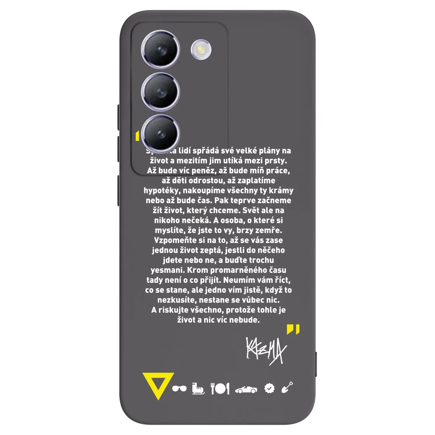 Picasee silikonový černý obal pro Vivo V40 SE 5G - Kazma - BUĎTE TROCHU YESMANI