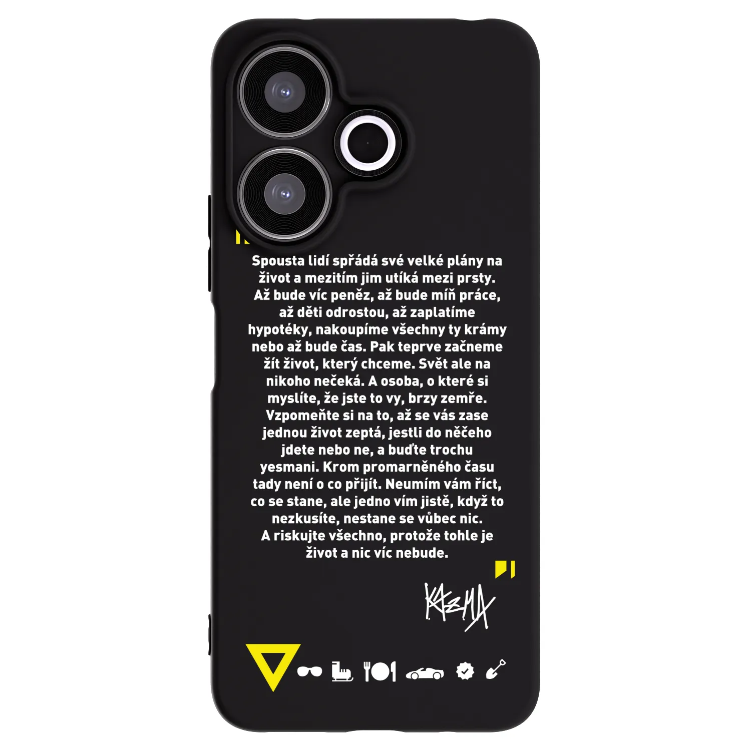 Picasee silikonový černý obal pro Xiaomi Redmi 13 4G - Kazma - BUĎTE TROCHU YESMANI
