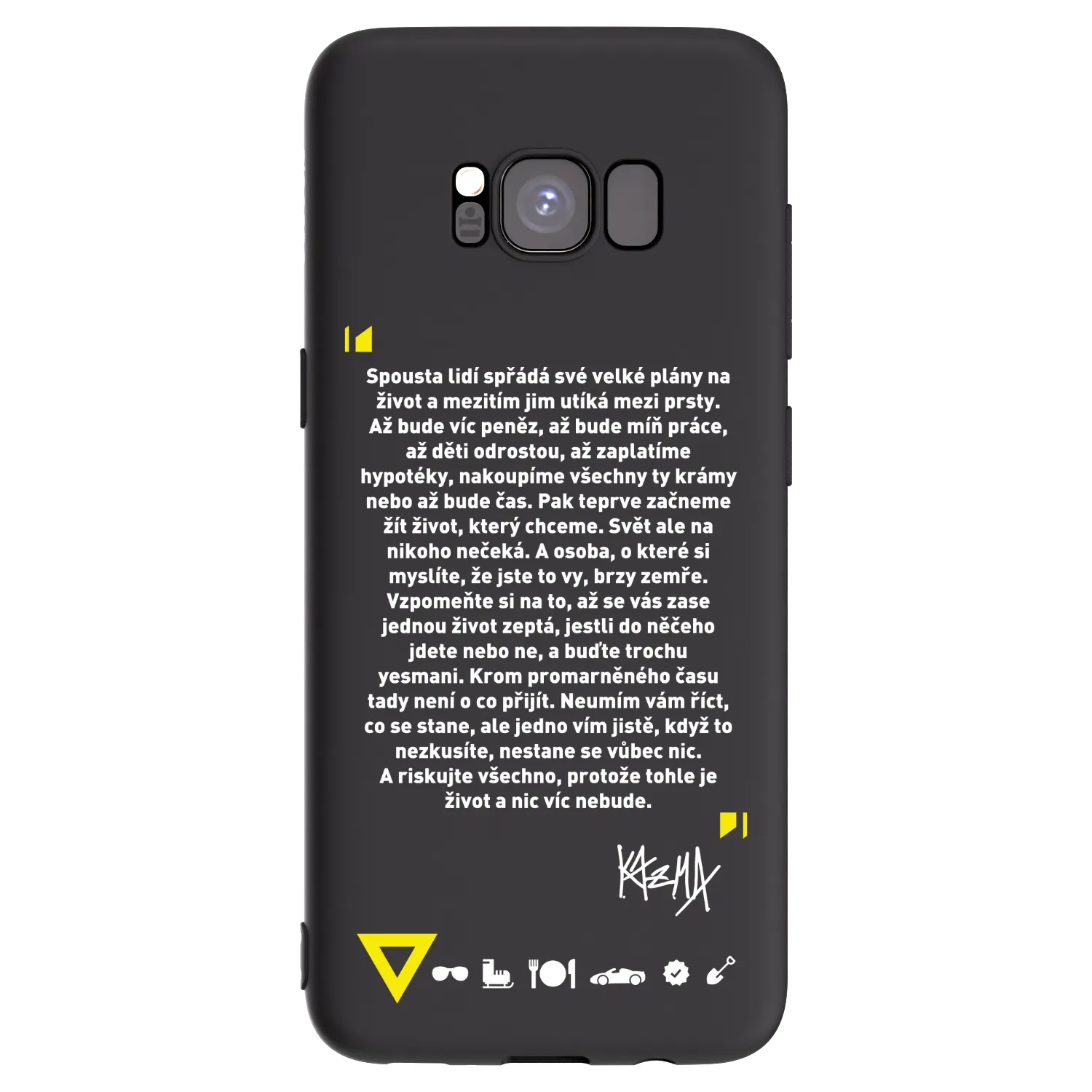 Picasee silikonový černý obal pro Samsung Galaxy S8 G950F - Kazma - BUĎTE TROCHU YESMANI