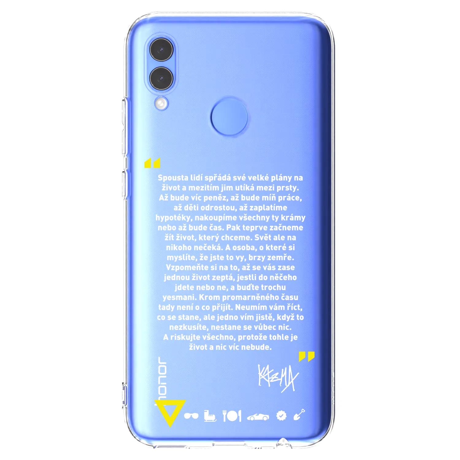 Picasee silikonový průhledný obal pro Huawei P Smart 2019 - Kazma - BUĎTE TROCHU YESMANI