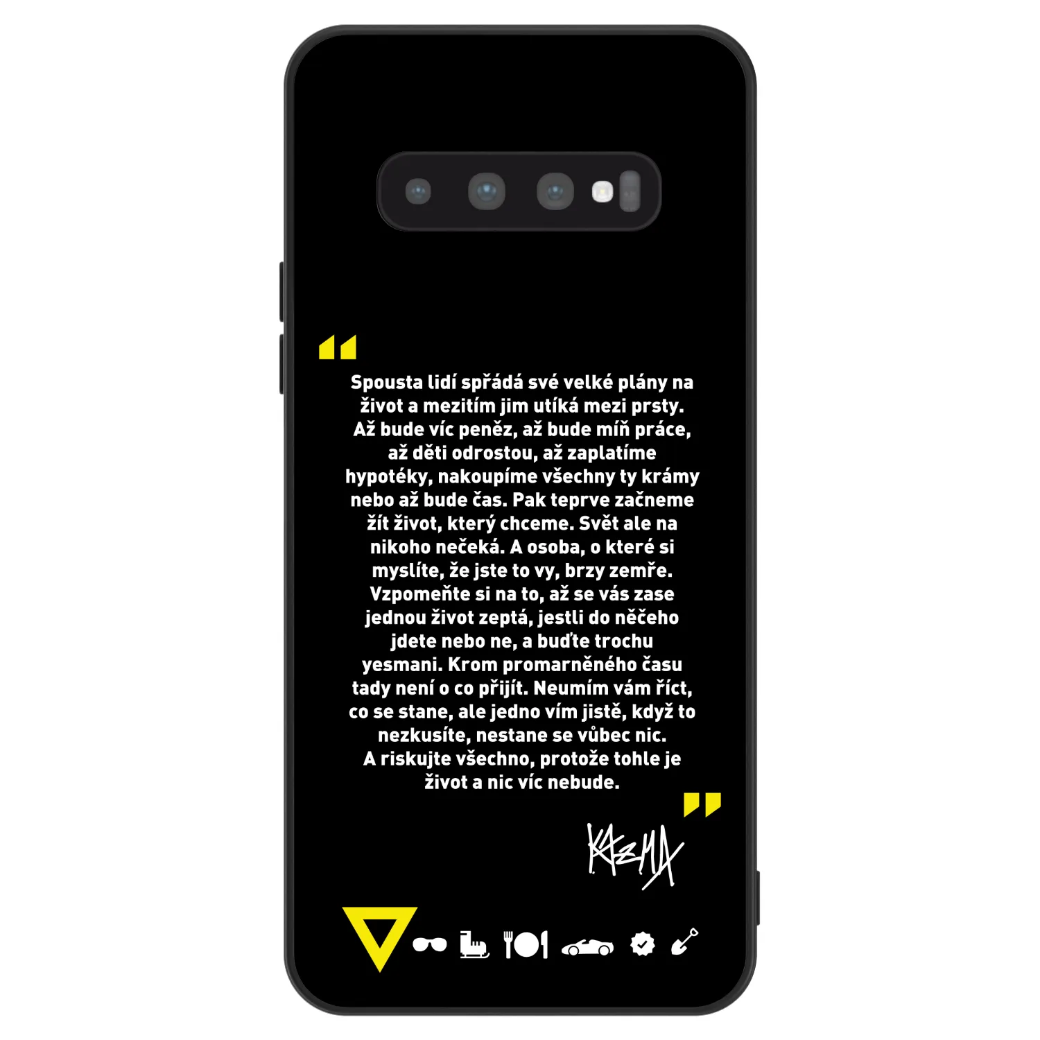Picasee ULTIMATE CASE pro Samsung Galaxy S10 Plus G975 - Kazma - BUĎTE TROCHU YESMANI