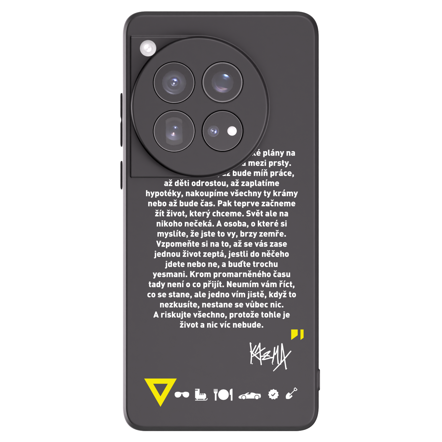 Picasee silikonový černý obal pro OnePlus 12 5G - Kazma - BUĎTE TROCHU YESMANI