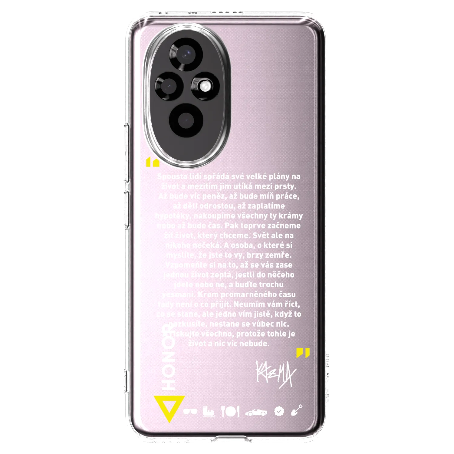 Picasee silikonový průhledný obal pro Honor 200 Pro 5G - Kazma - BUĎTE TROCHU YESMANI