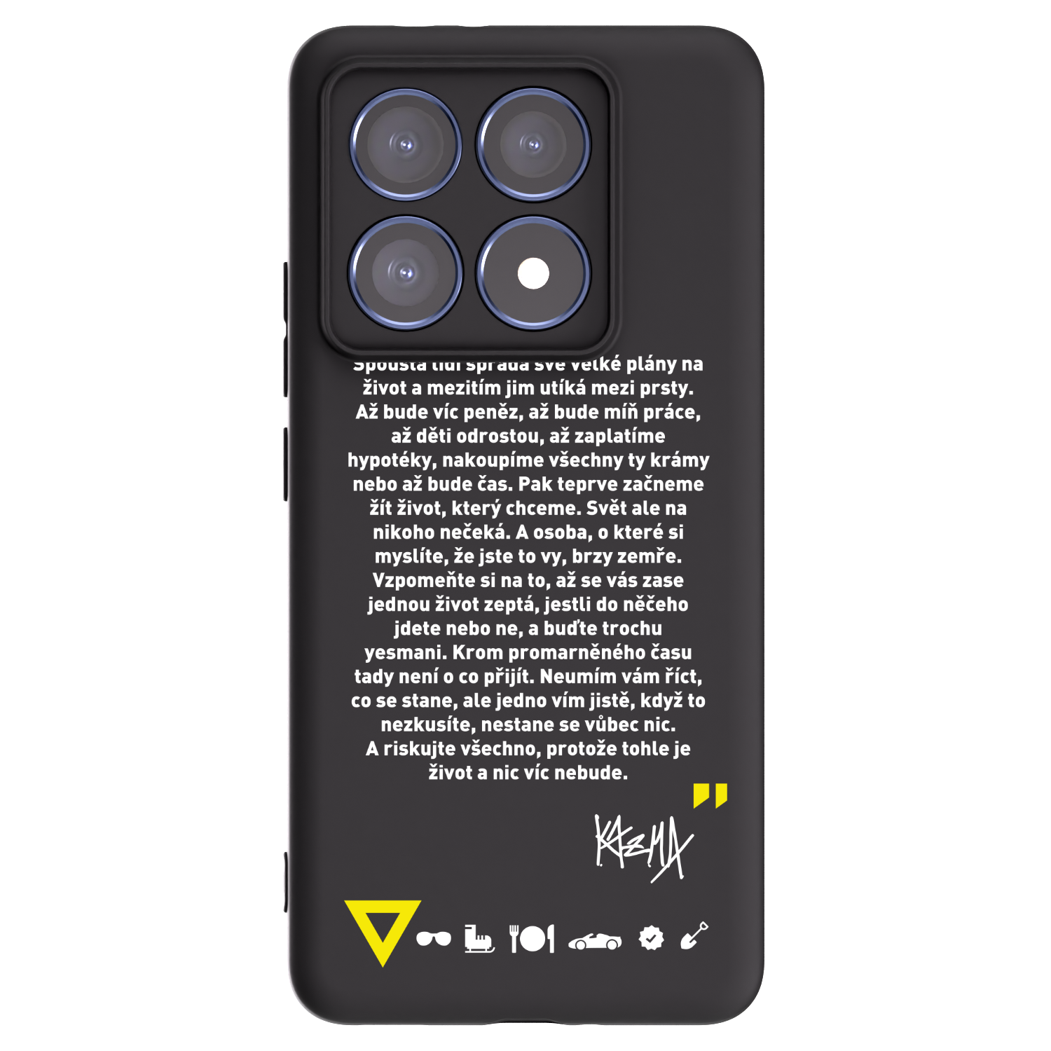 Picasee silikonový černý obal pro Xiaomi 14T Pro - Kazma - BUĎTE TROCHU YESMANI