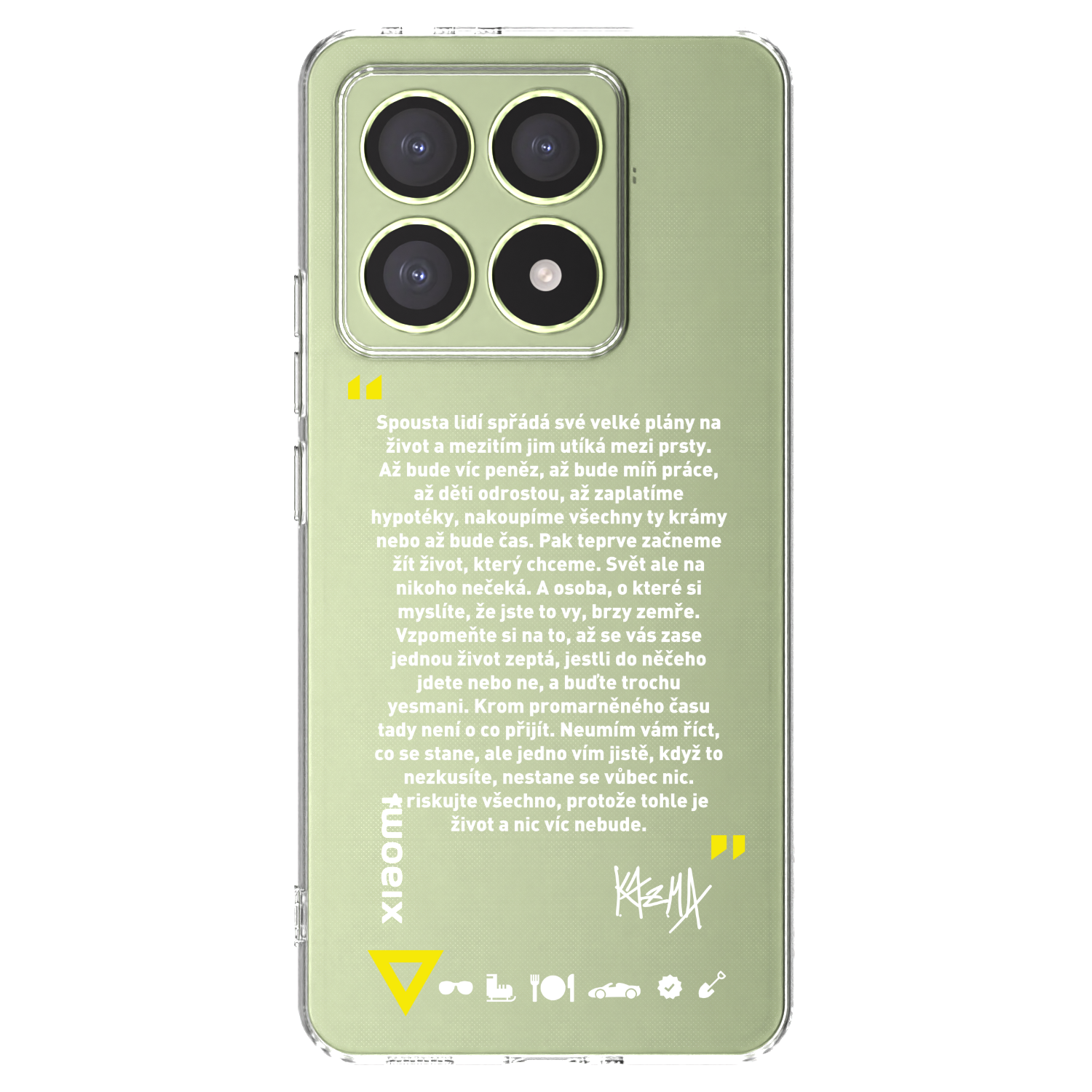 Picasee silikonový průhledný obal pro Xiaomi 14T - Kazma - BUĎTE TROCHU YESMANI