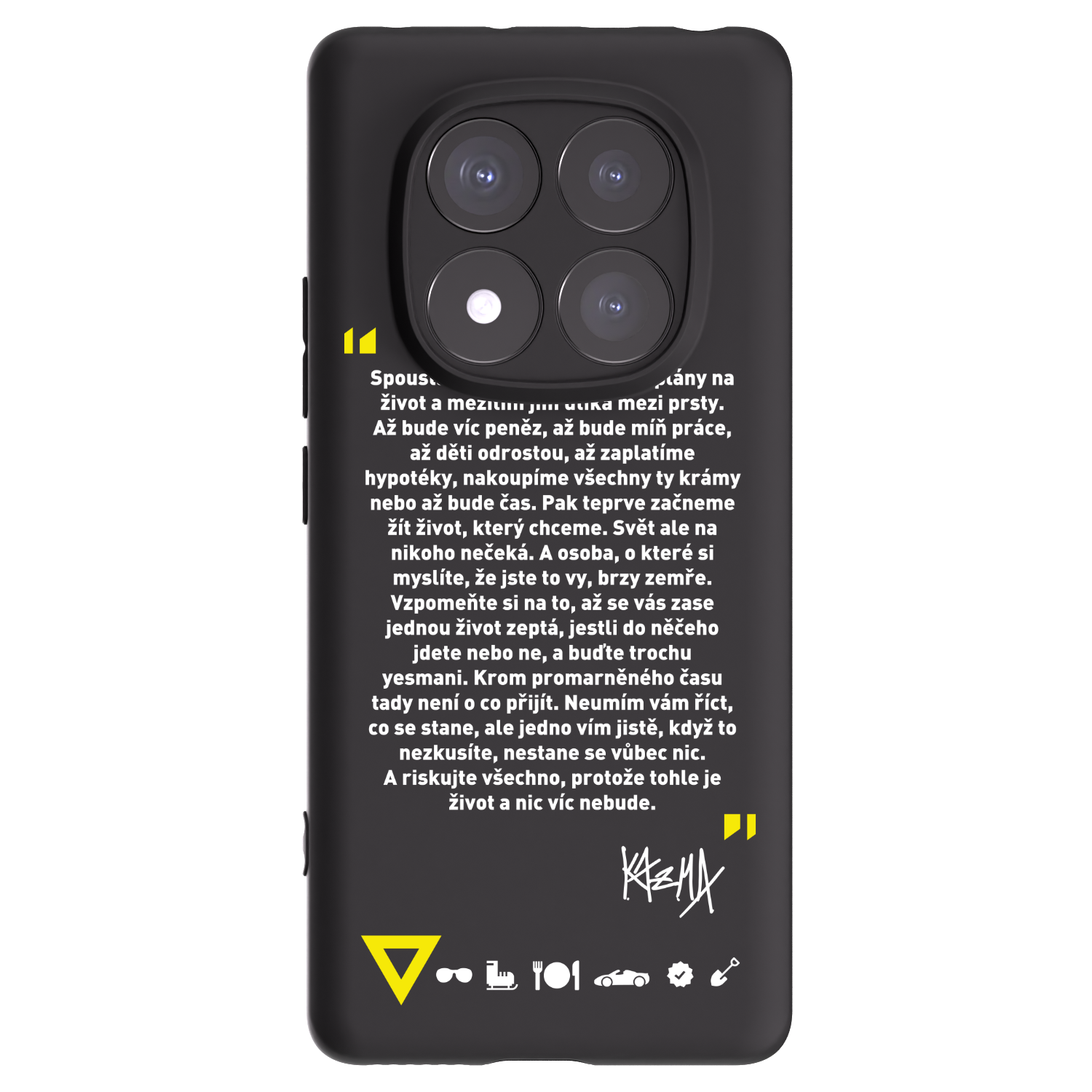 Picasee silikonový černý obal pro Xiaomi Redmi Note 14 Pro 5G - Kazma - BUĎTE TROCHU YESMANI