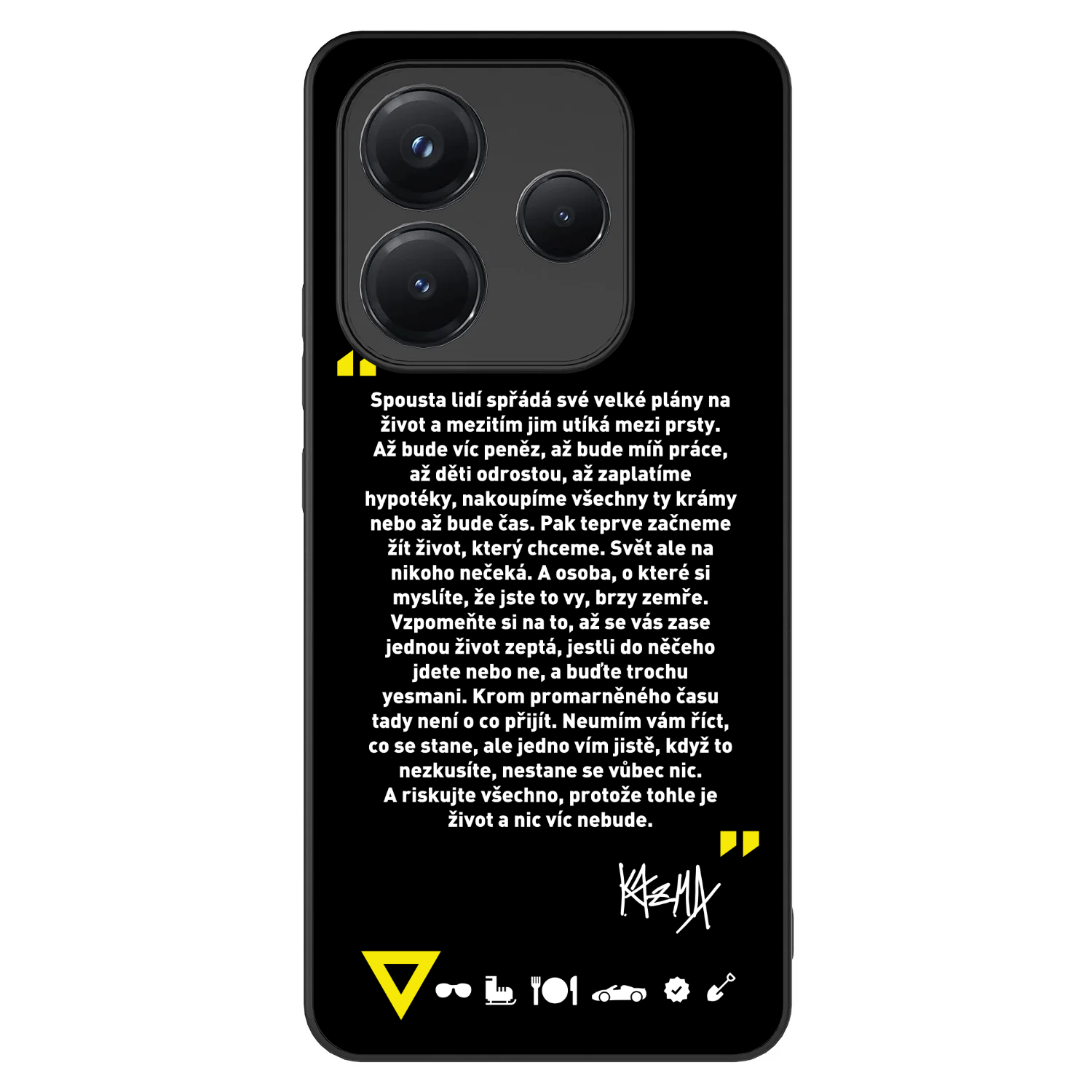 Picasee ULTIMATE CASE pro Xiaomi Redmi Note 14 5G - Kazma - BUĎTE TROCHU YESMANI