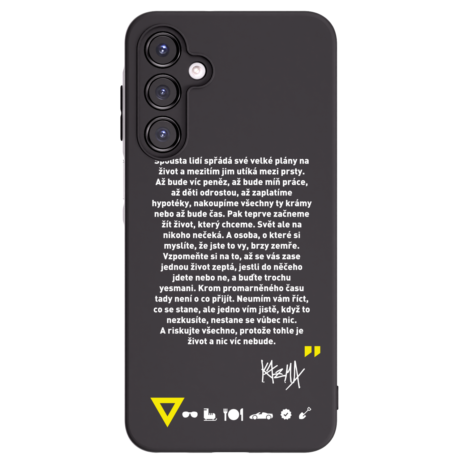 Picasee silikonový černý obal pro Samsung Galaxy A16 5G - Kazma - BUĎTE TROCHU YESMANI