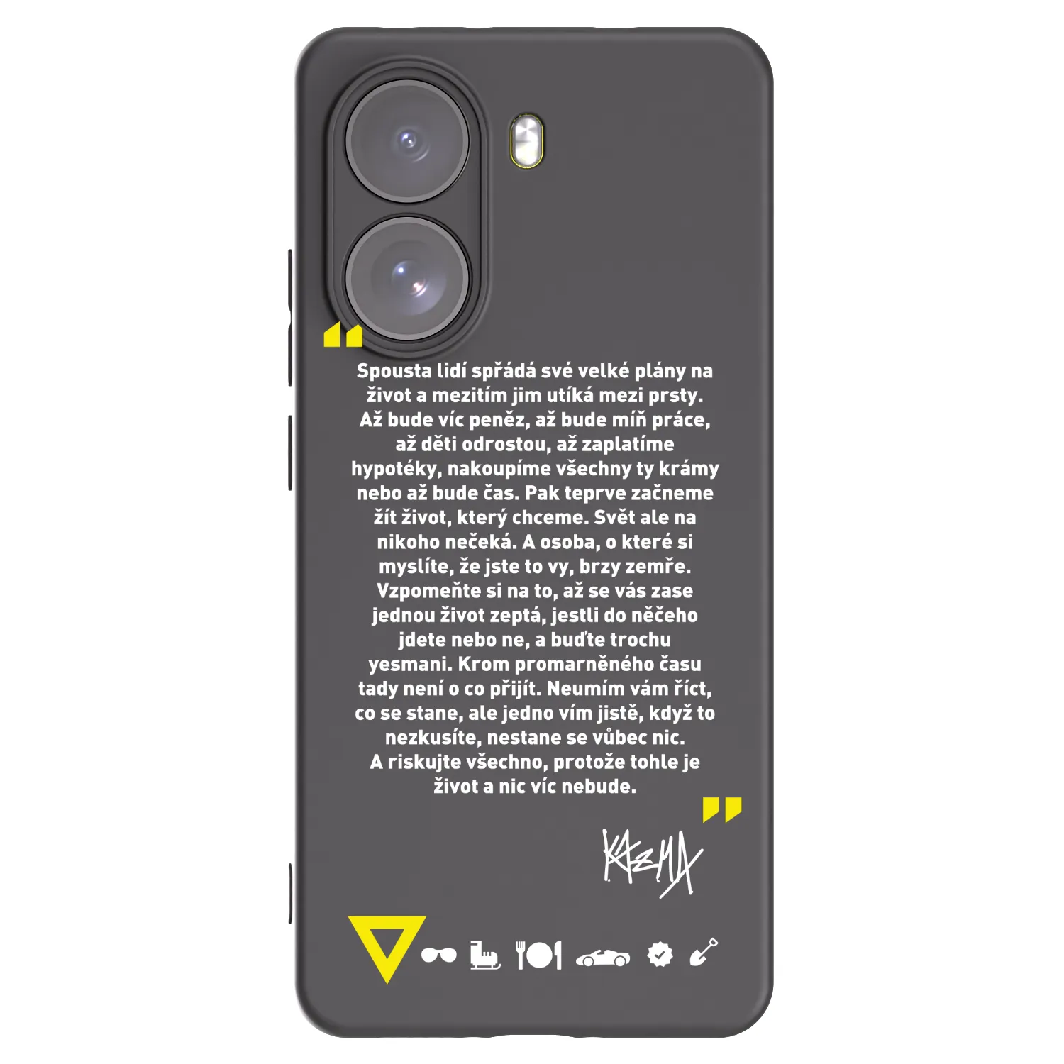 Picasee silikonový černý obal pro Xiaomi Poco X7 - Kazma - BUĎTE TROCHU YESMANI
