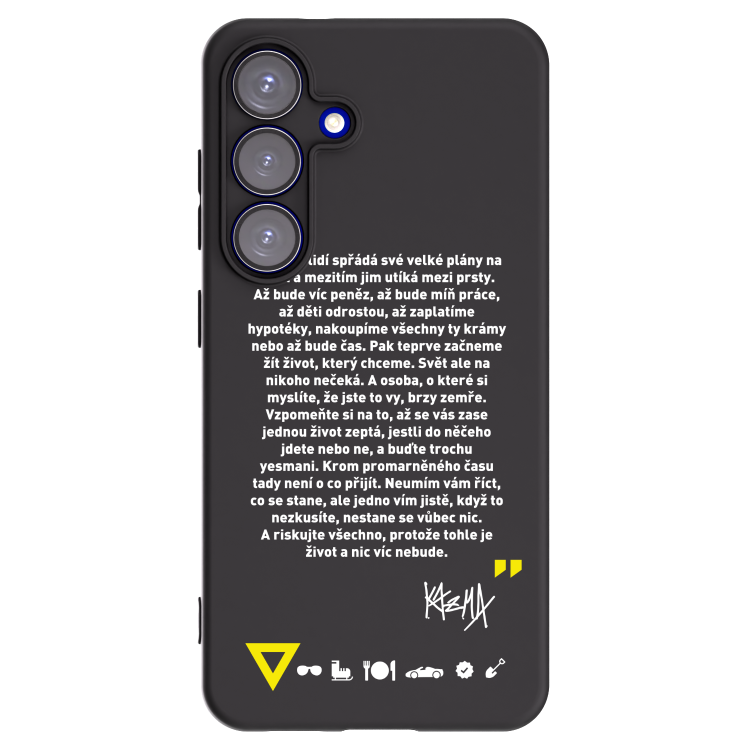 Picasee silikonový černý obal pro Samsung Galaxy S25 5G - Kazma - BUĎTE TROCHU YESMANI