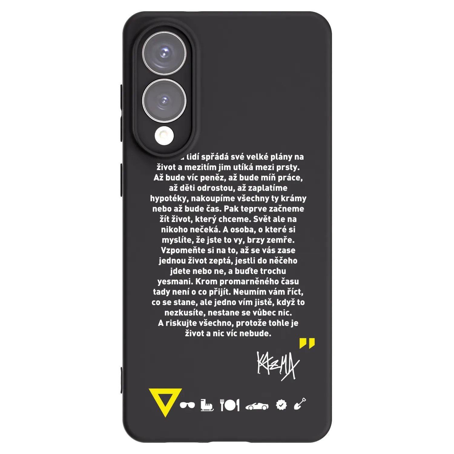 Picasee silikonový černý obal pro Samsung Galaxy S25 Edge 5G - Kazma - BUĎTE TROCHU YESMANI