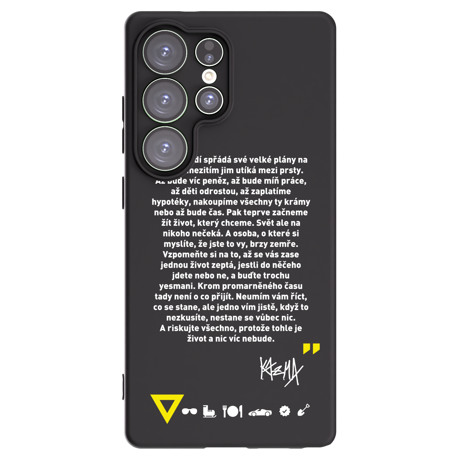 Picasee silikonový černý obal pro Samsung Galaxy S25 Ultra 5G - Kazma - BUĎTE TROCHU YESMANI